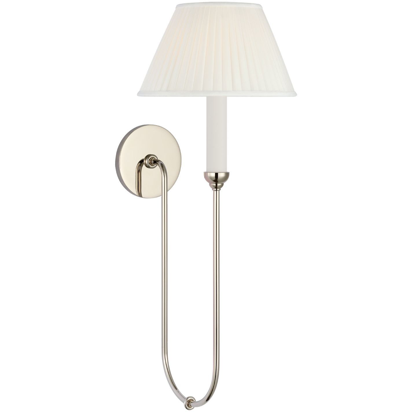 Amber Lewis Ingela LED 9 inch Polished Nickel Single Sconce Wall Light