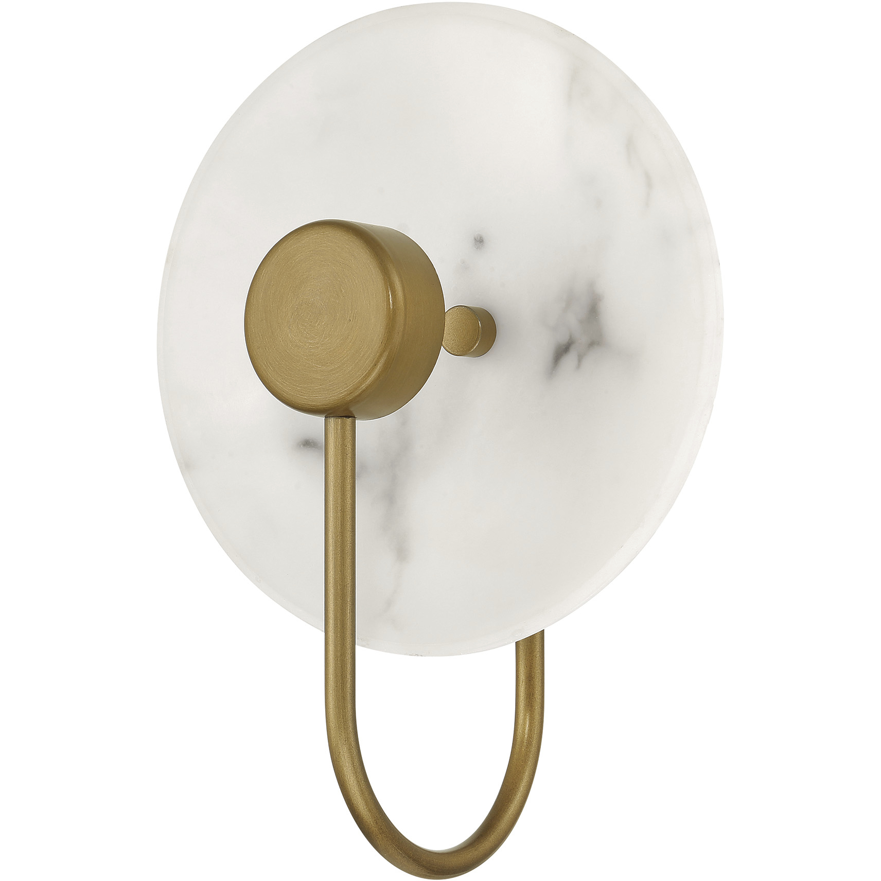 Amara Crest 1 Light 8 inch Luxe Gold and Cast Alabaster Sconce Wall Light, Medium