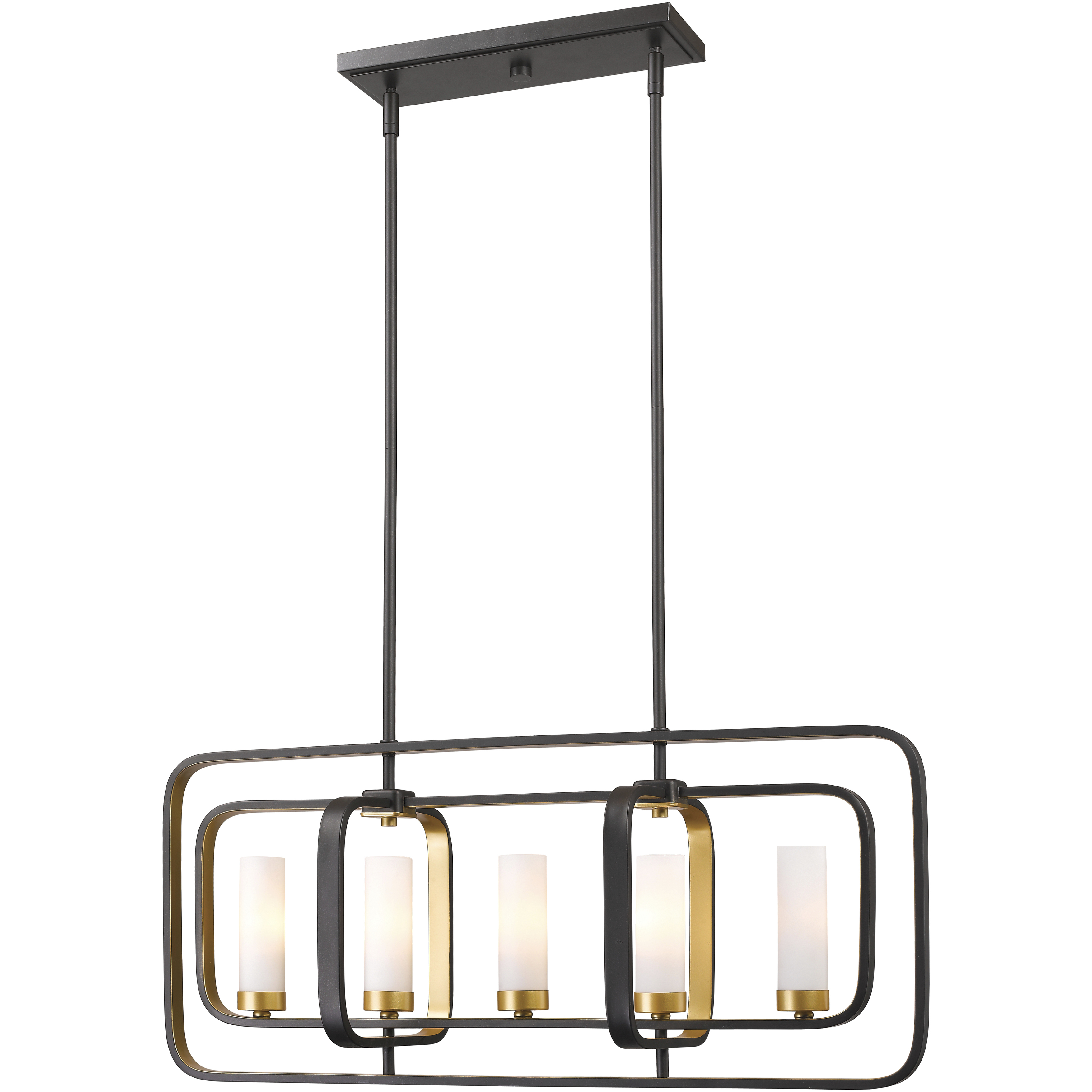 Aideen 5 Light 32 inch Bronze Gold Linear Chandelier Ceiling Light