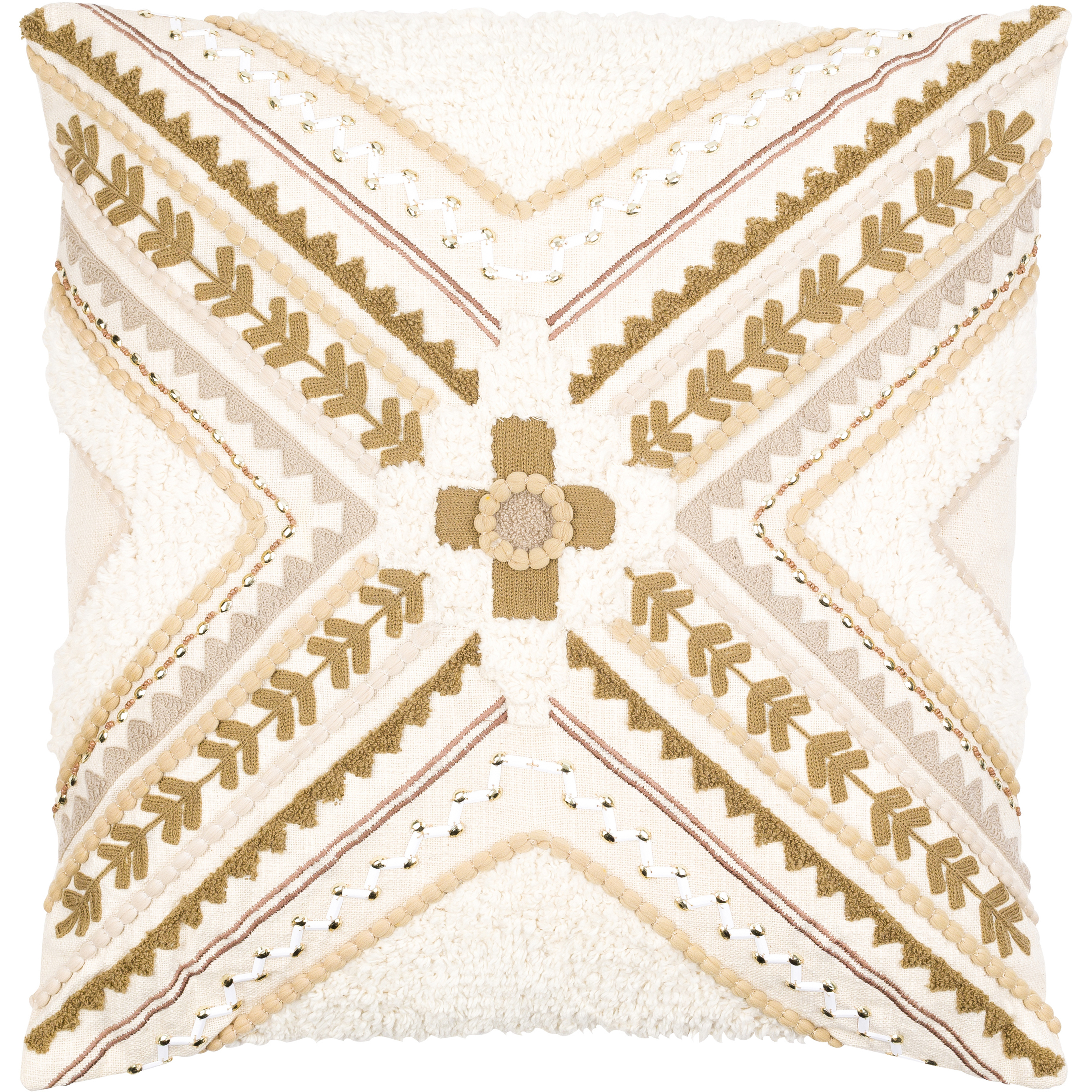 Kenitra 20 inch Tan Pillow Kit in 20 x 20, Square