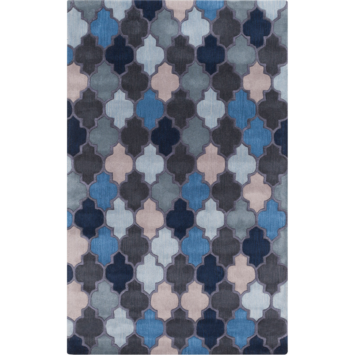 Oasis 156 X 108 inch Blue and Black Area Rug, Wool