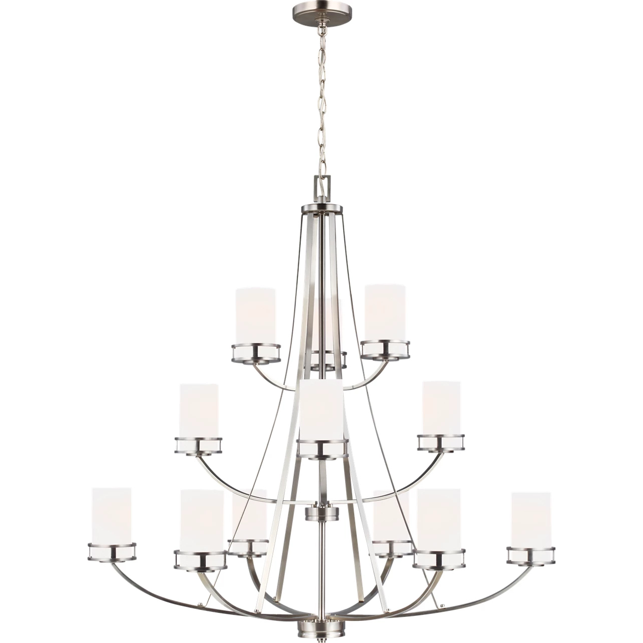 Robie 12 Light 40 inch Brushed Nickel Chandelier Ceiling Light