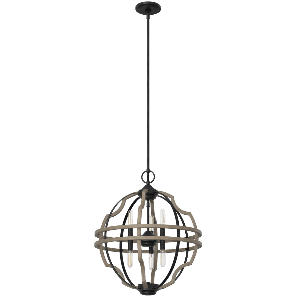 Stone Creek 6 Light 19.25 inch French Oak Pendant Ceiling Light