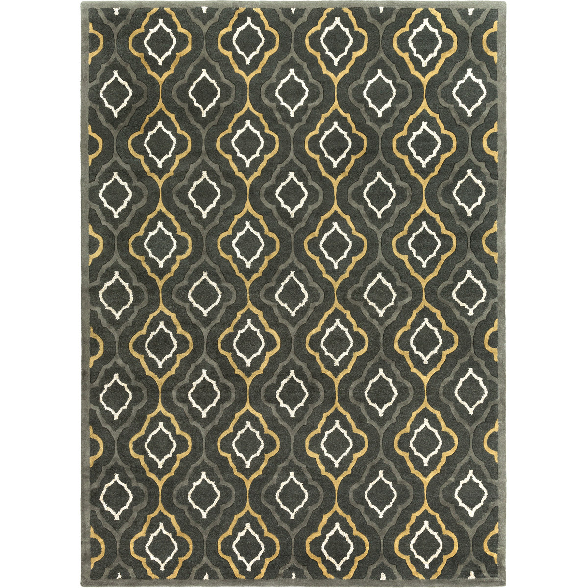 Modern Classics 156 X 108 inch Dark Green, Charcoal, Olive, Khaki Rug