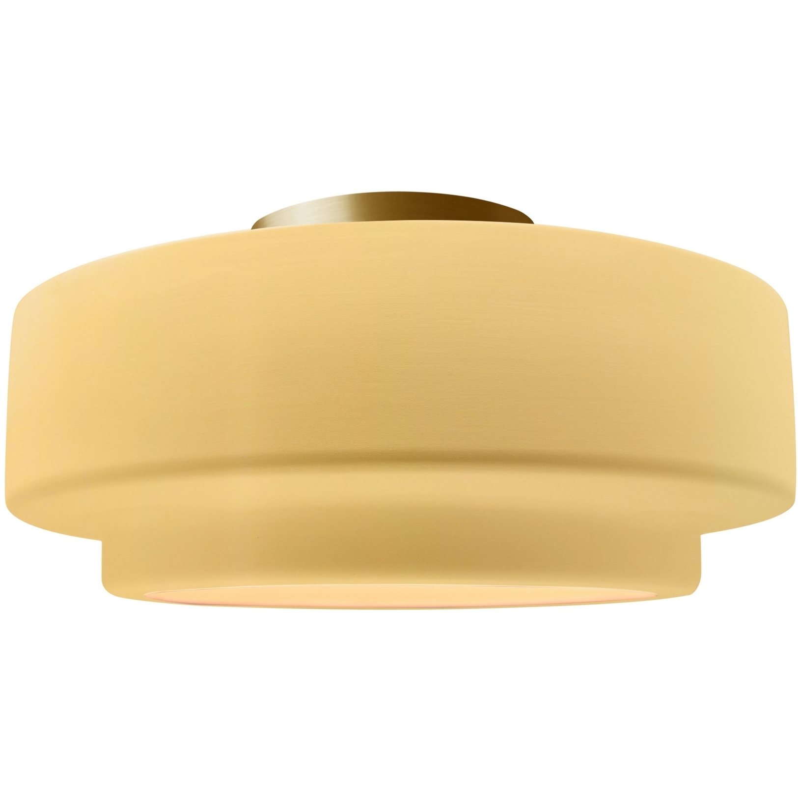 Radiance Collection - Tier LED 12 inch Muted Yellow Semi-Flush Ceiling Light, Form+Finish+Function