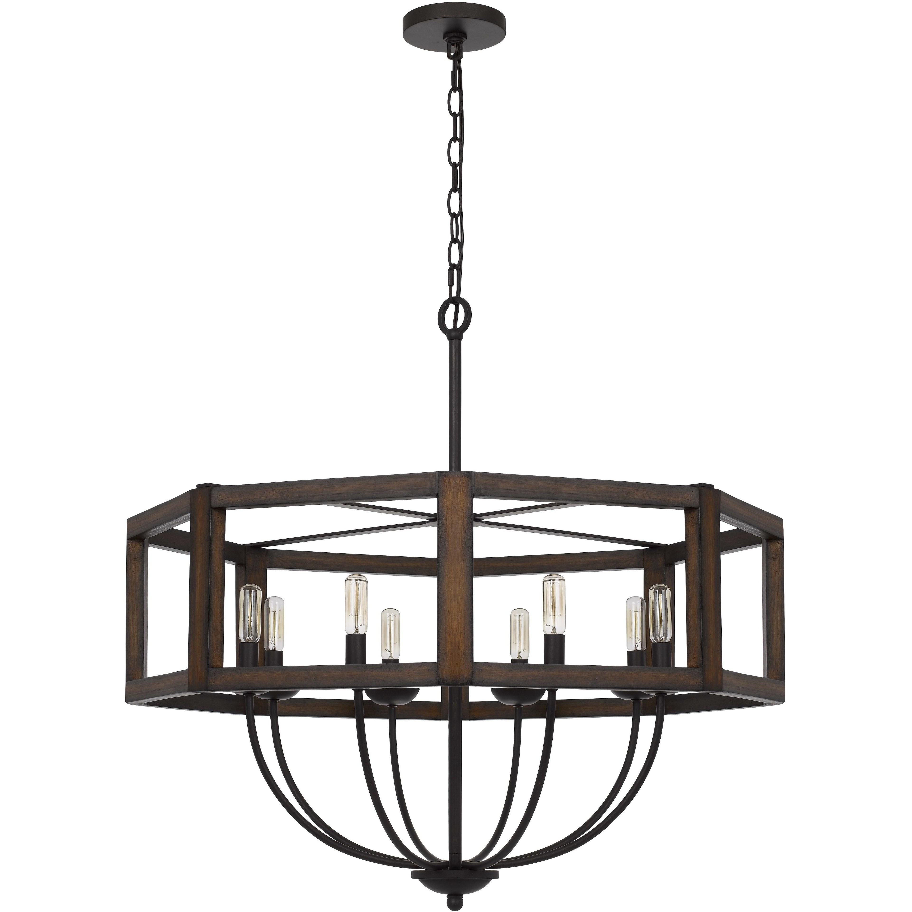 Renton 8 Light 30 inch Oak Chandelier Ceiling Light