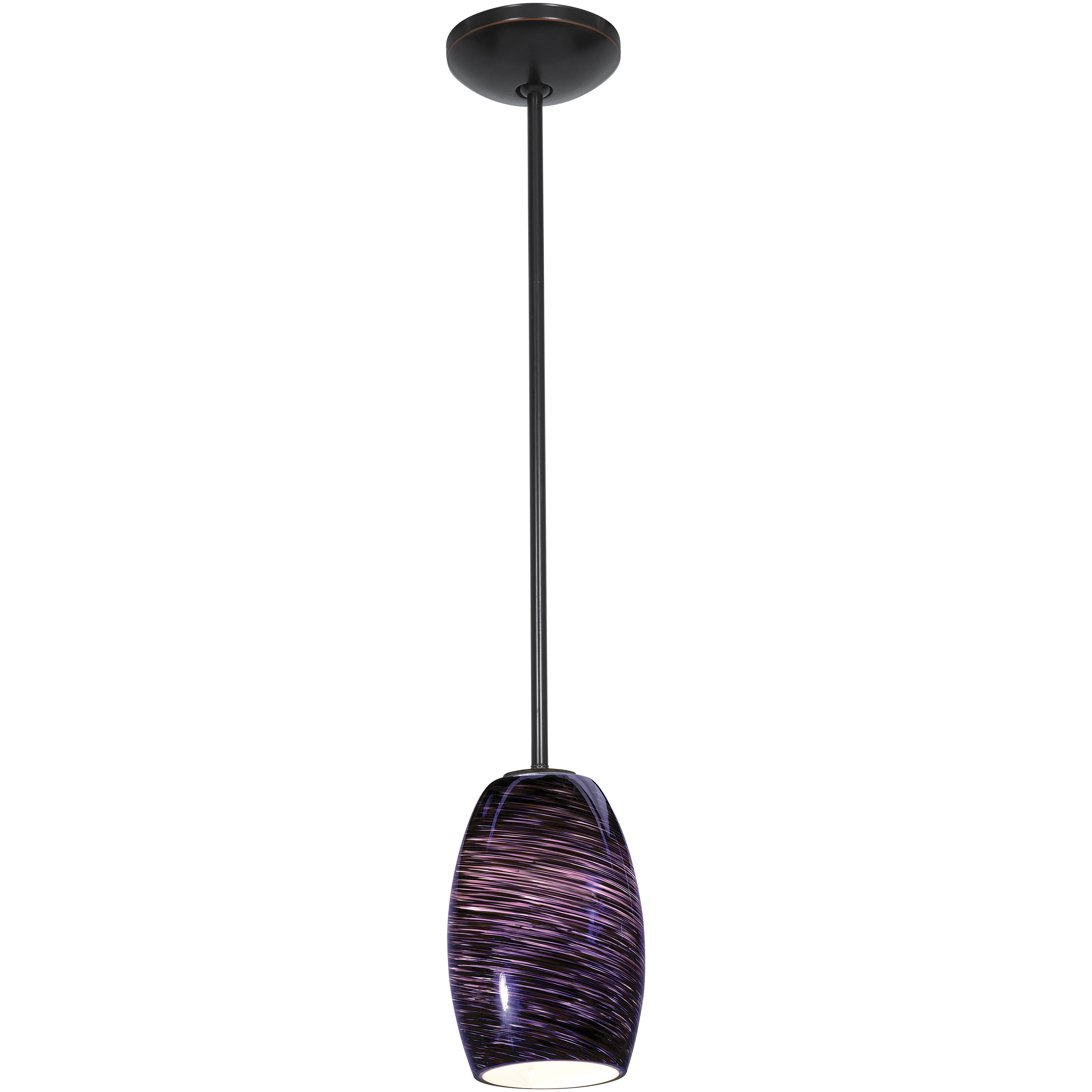 Chianti LED 4.75 inch Oil Rubbed Bronze Pendant Ceiling Light in Purple Swirl