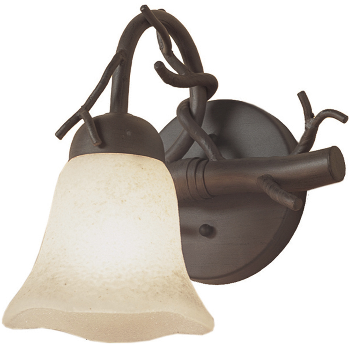 Vine 1 Light 9 inch Bark Bath Light Wall Light in White Alabaster (1219)