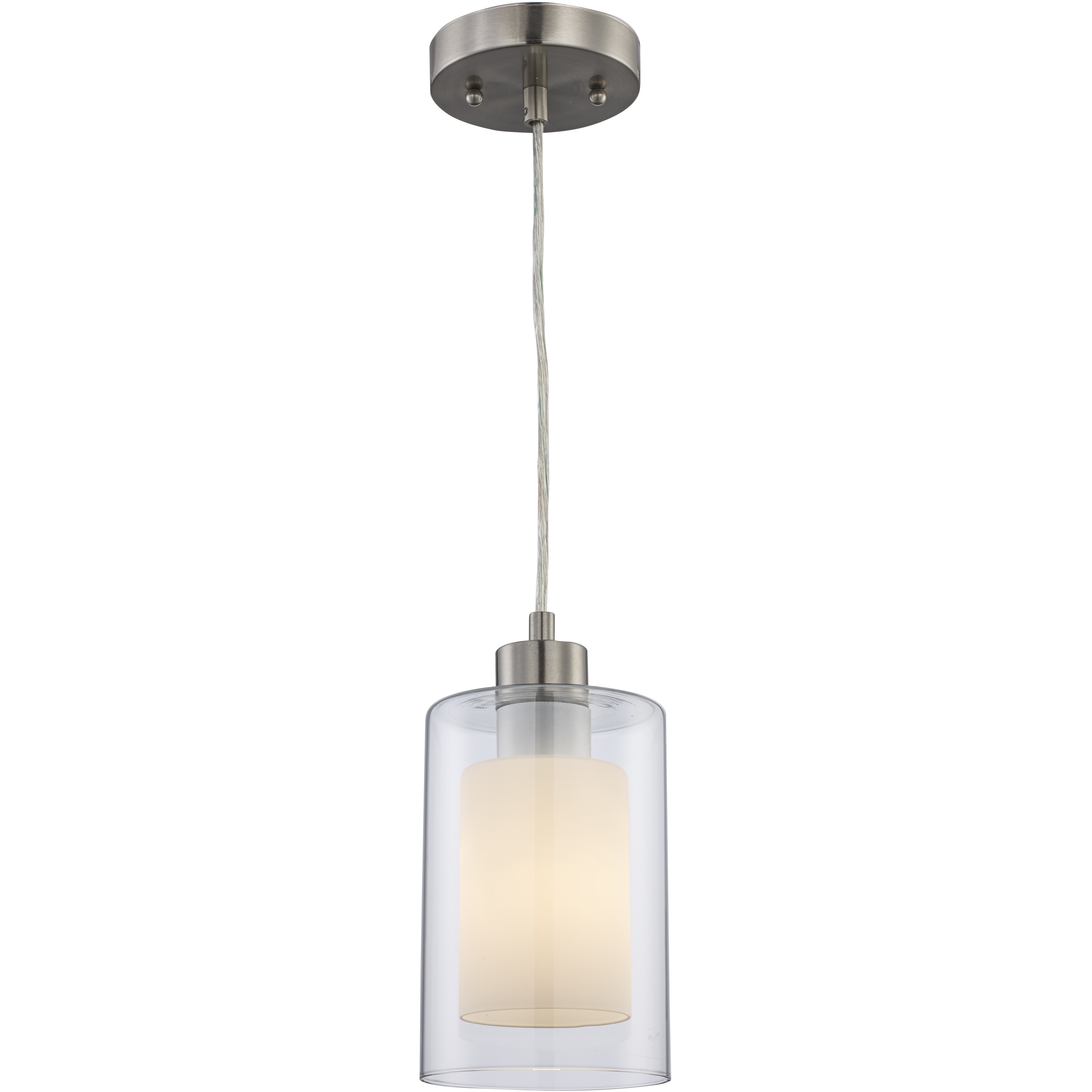 Modesto 1 Light 5 inch Brushed Nickel Cylinder Pendant Ceiling Light