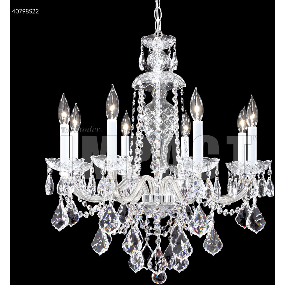 Palace Ice 8 Light 25 inch Silver Chandelier Ceiling Light