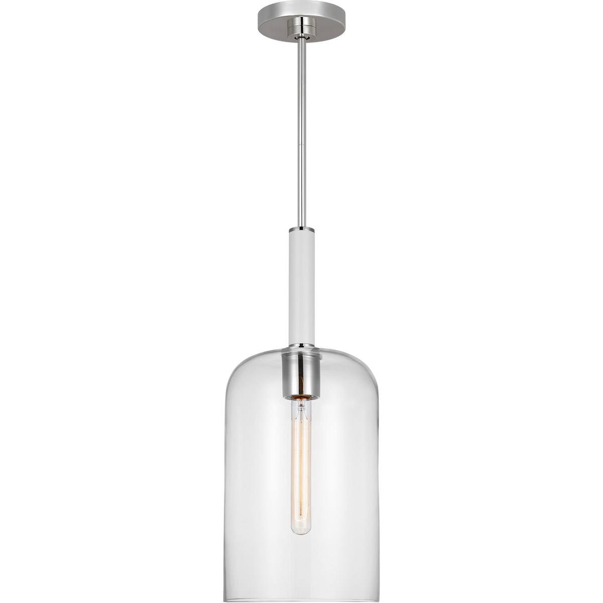 kate spade new york Monroe 1 Light 8.75 inch Polished Nickel Pendant Ceiling Light in Polished Nickel / Gloss White