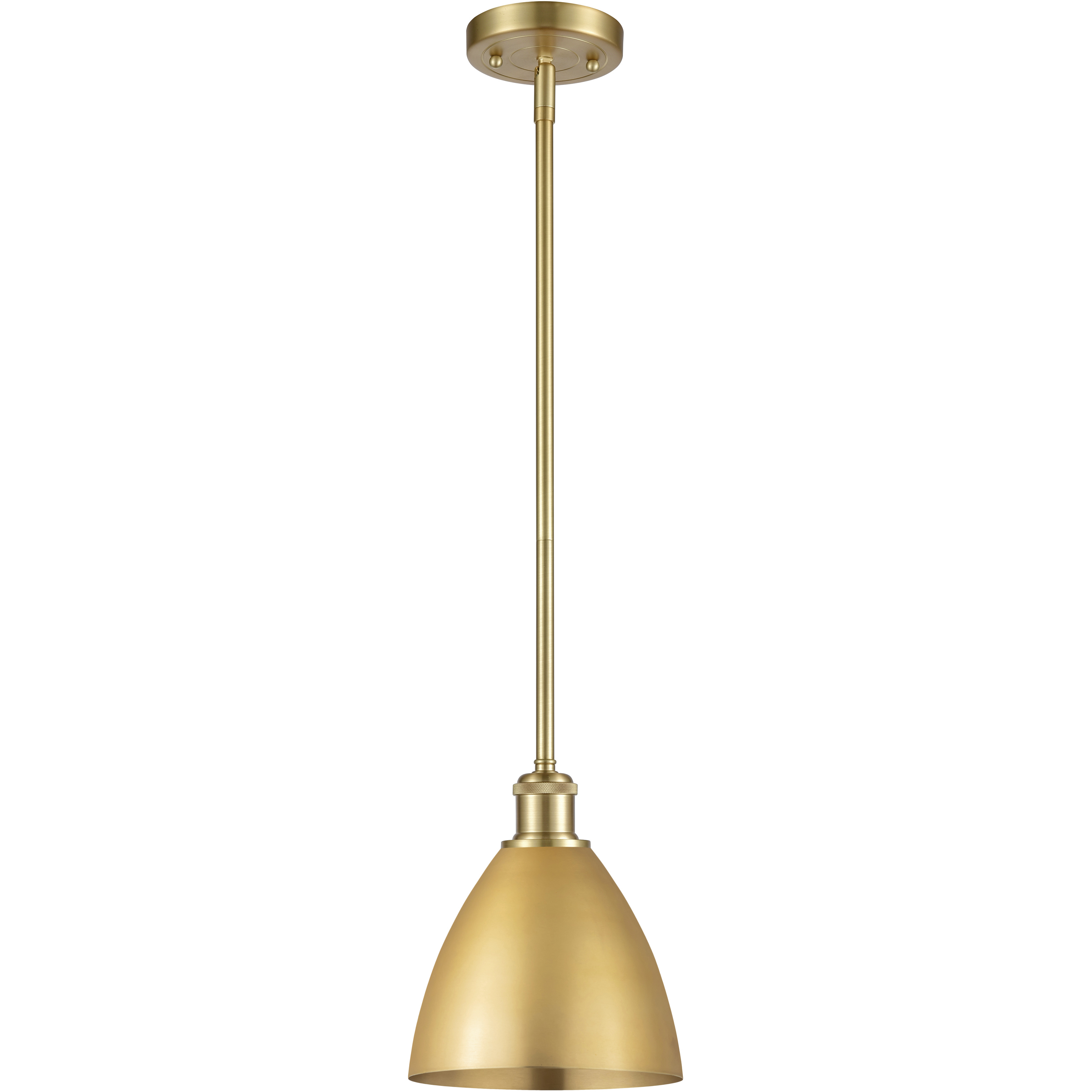 Ballston Dome LED 7.5 inch Satin Gold Pendant Ceiling Light