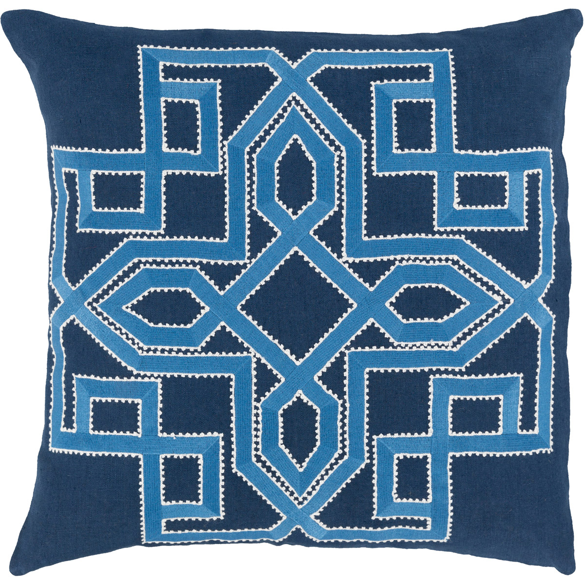 Gatsby 18 inch Ivory, Sky Blue, Navy Pillow Kit