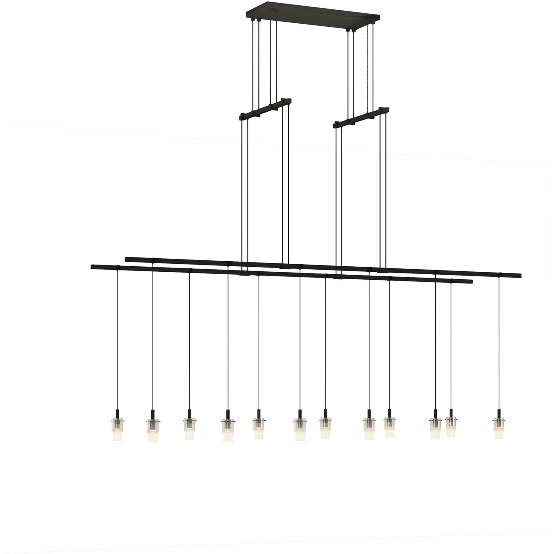 Suspenders LED 48 inch Satin Black Pendant Ceiling Light