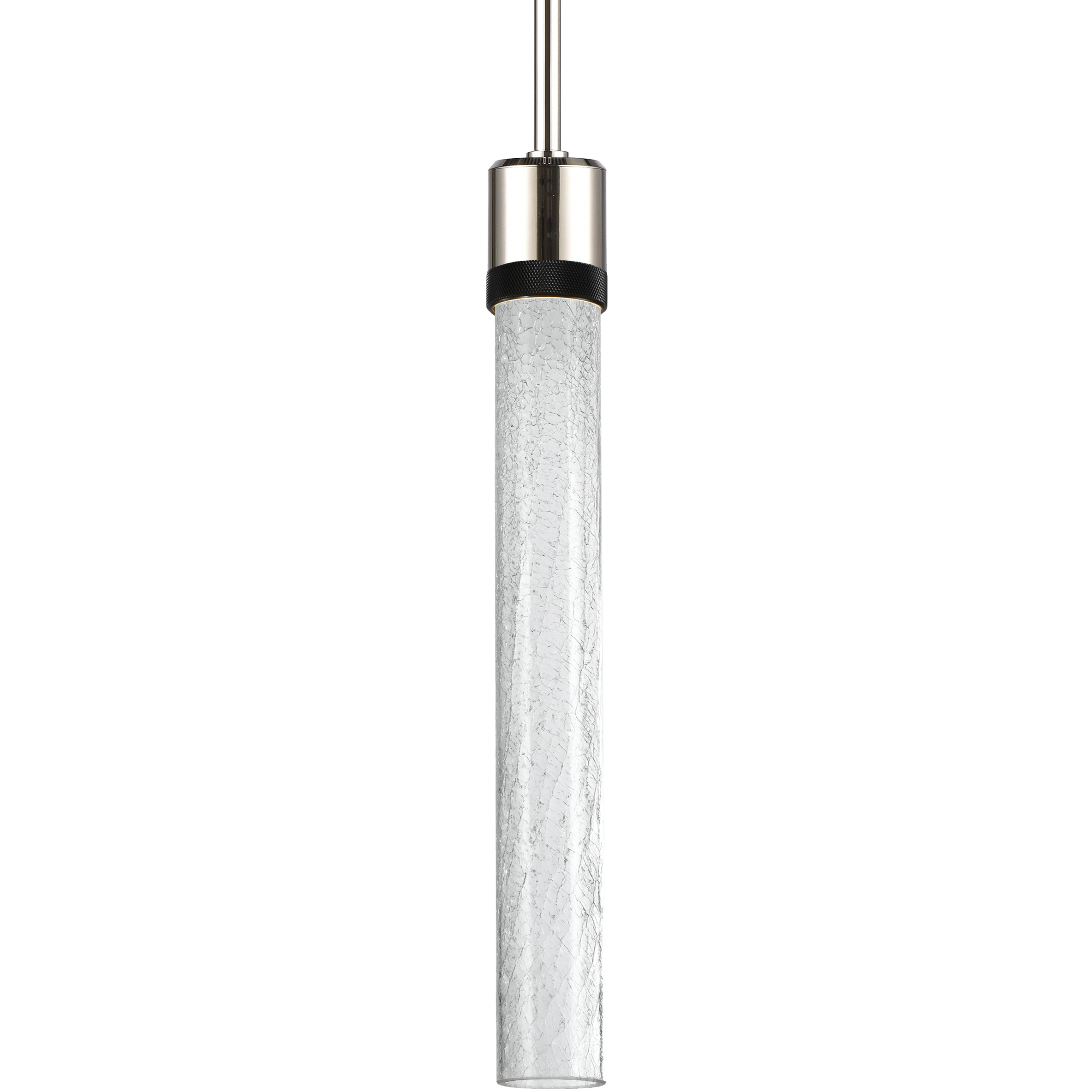 Zigrina 1 Light 5.13 inch Polished Nickel with Satin Brushed Black Pendant Ceiling Light