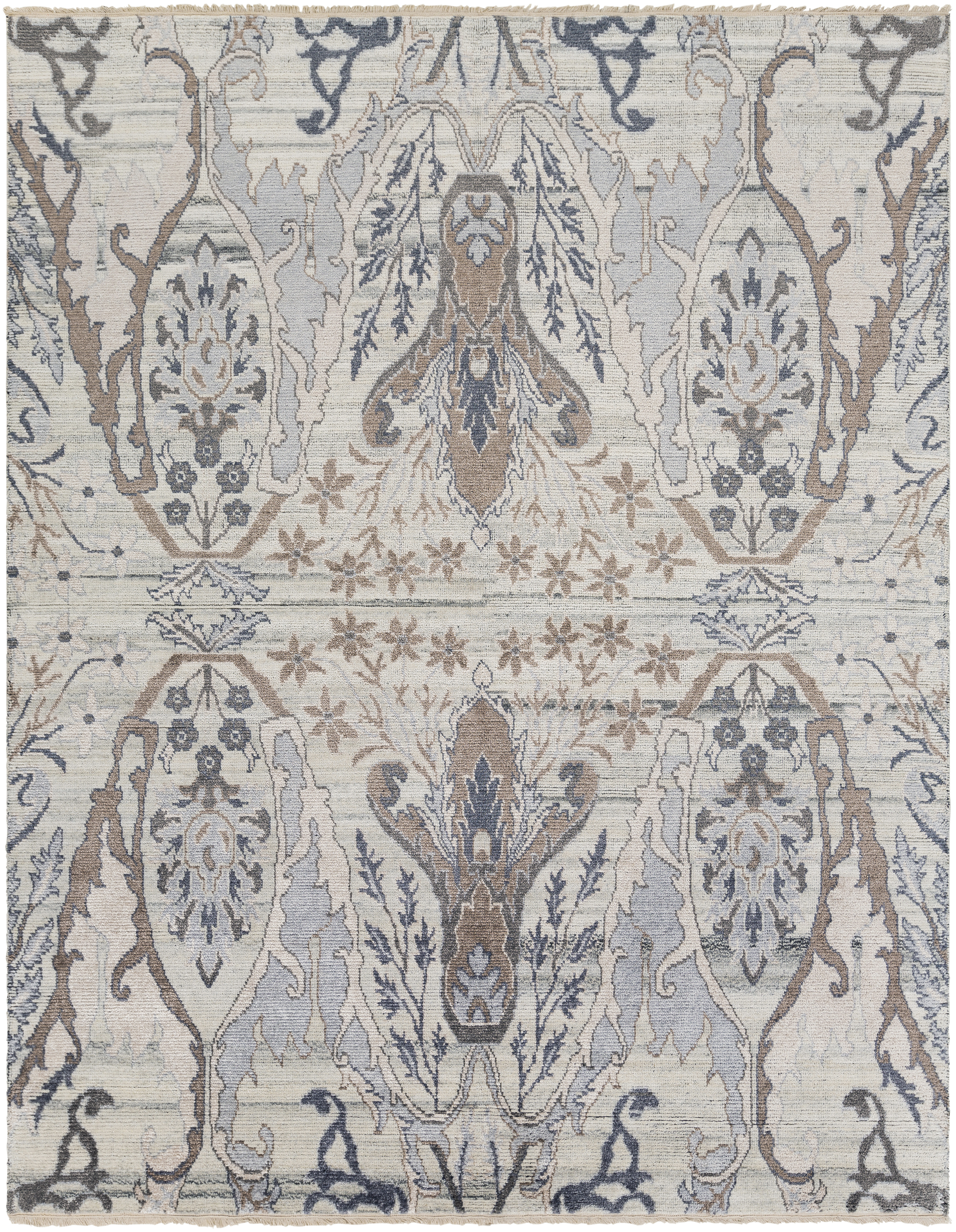 Kushal 120 X 96 inch Silver Gray Rug in 8 x 10, Rectangle