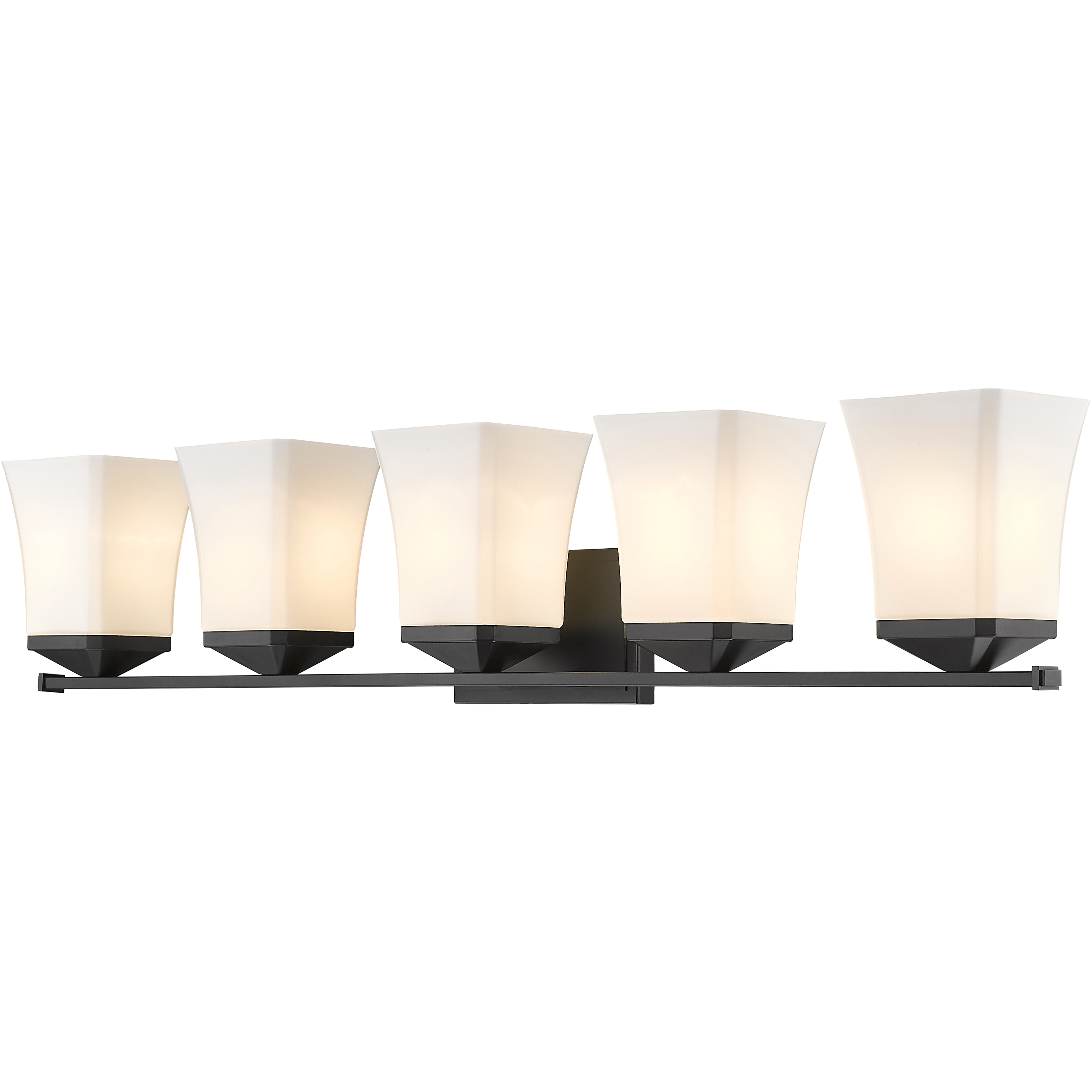 Darcy 5 Light 38 inch Matte Black Vanity Wall Light