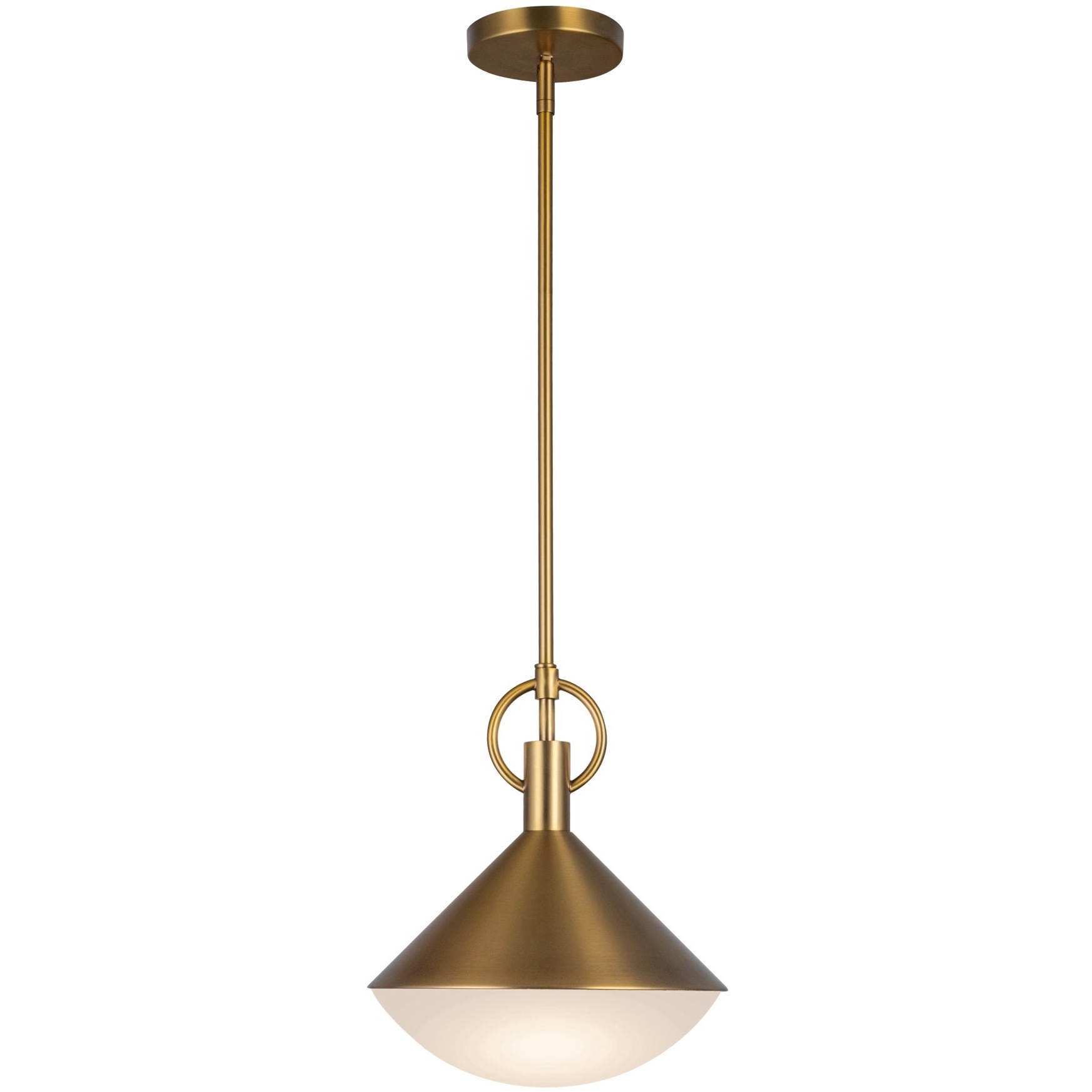 Abruzzo 1 Light 11.25 inch Brass Down Pendant Ceiling Light