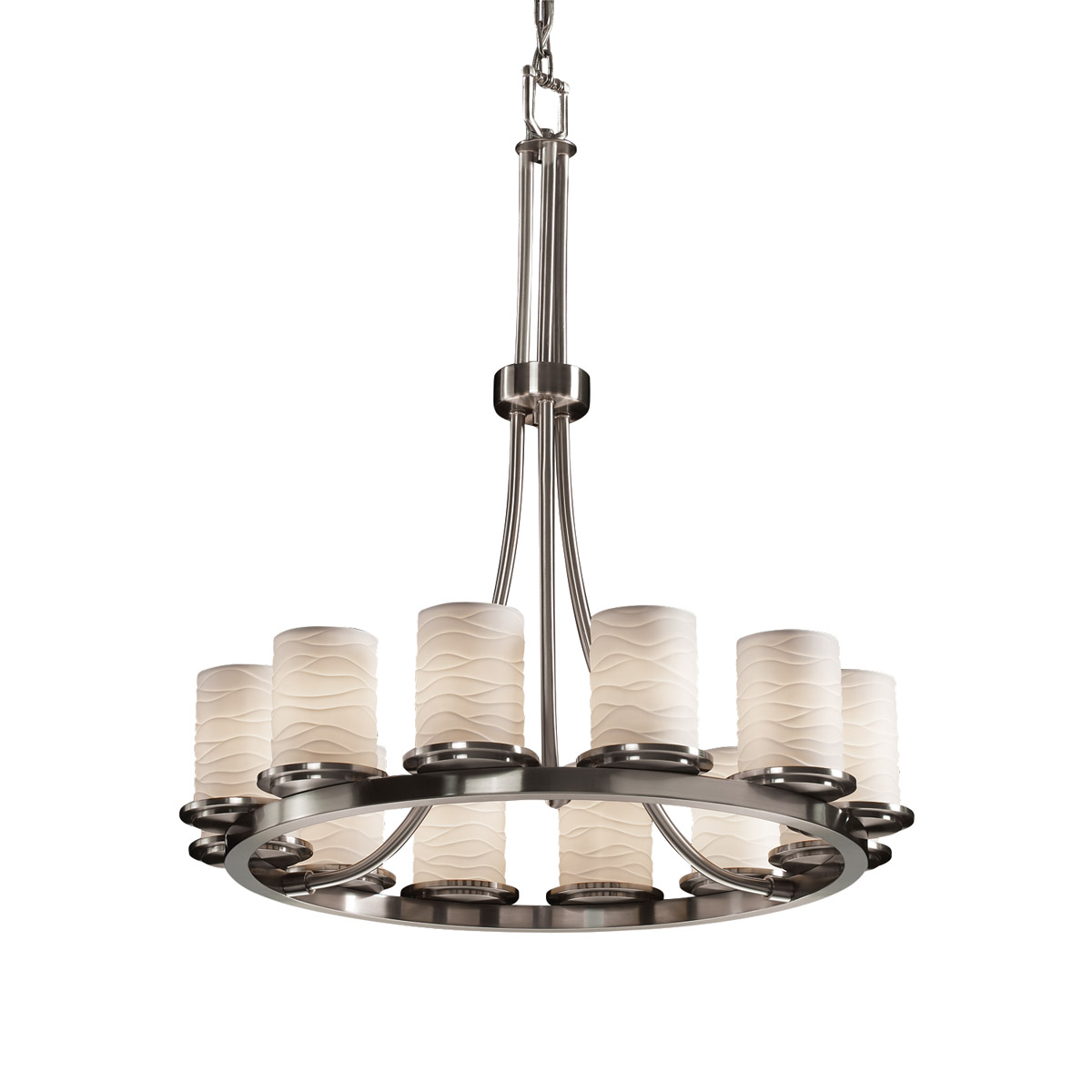 Limoges LED 28 inch Dark Bronze Chandelier Ceiling Light in Bamboo, 8400 Lm LED, Dakota
