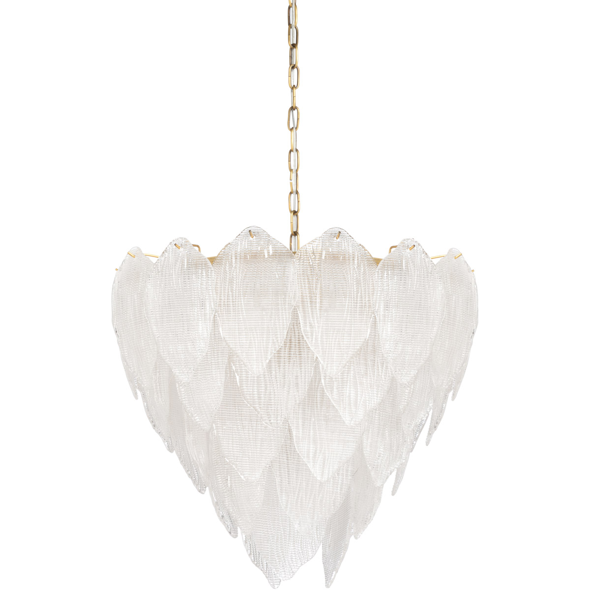 Chelsea House 9 Light 25 inch Antique Brass/Frosted Chandelier Ceiling Light