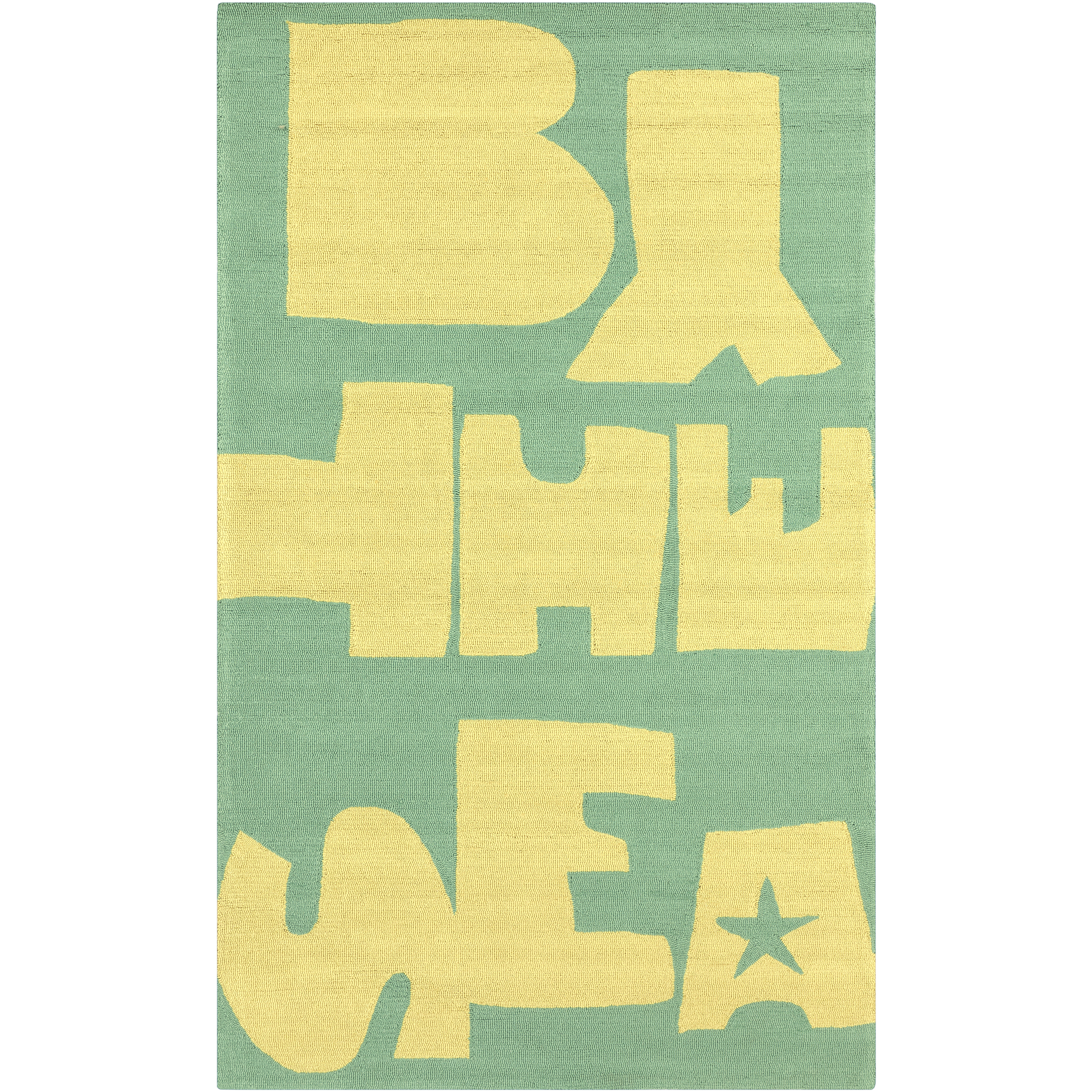 Rain 144 X 108 inch Bright Yellow, Teal Rug