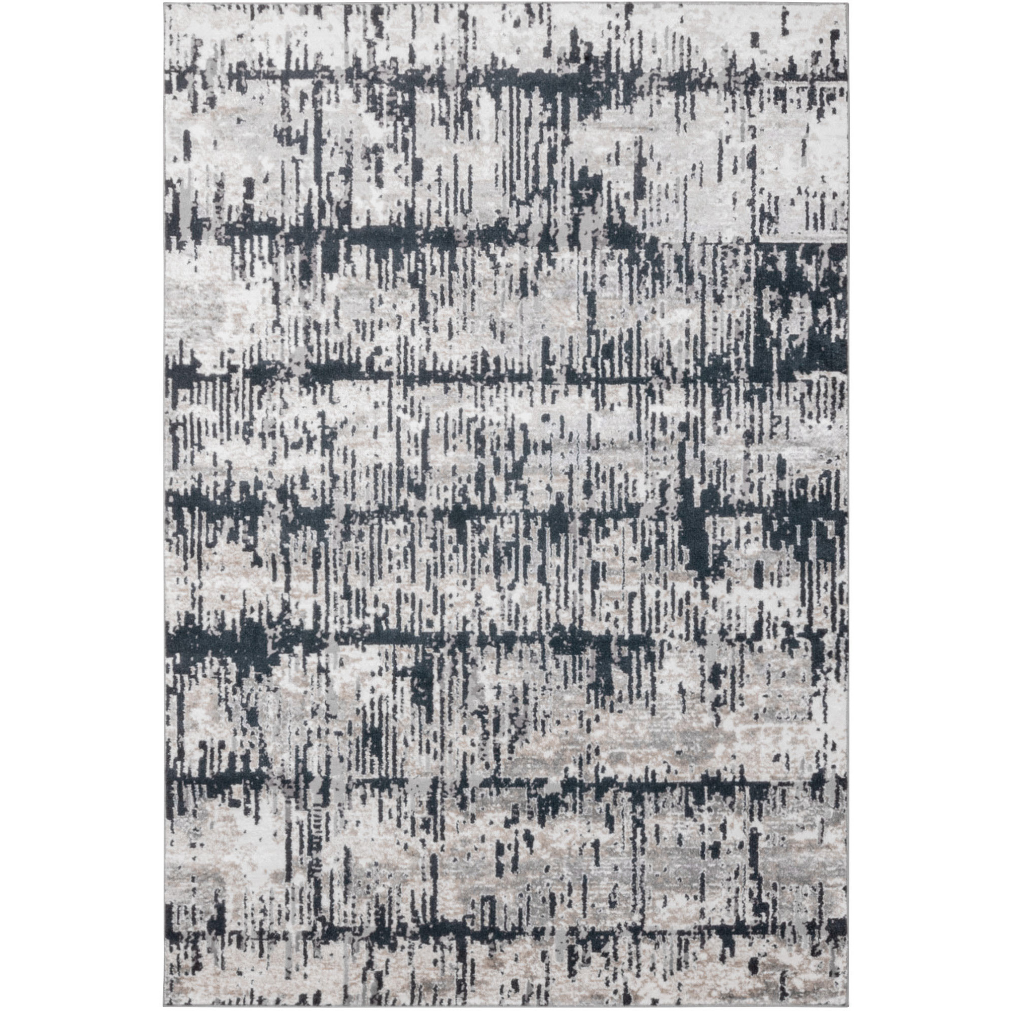 Jasmine 130 X 94 inch Black/Grey Rug in 8 x 11