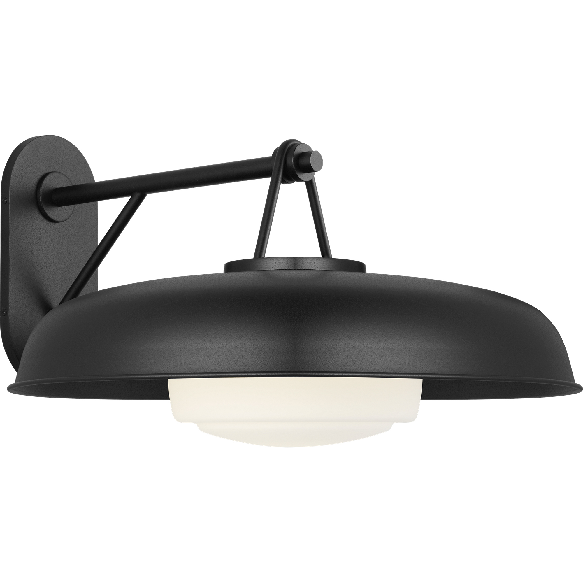 Richard June Liora 1 Light 12.5 inch Textured Black Outdoor Wall Light in LED