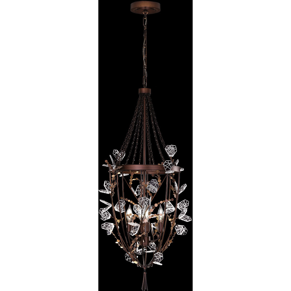 Volare 4 Light 19.75 inch Brushed Bronze Pendant Ceiling Light