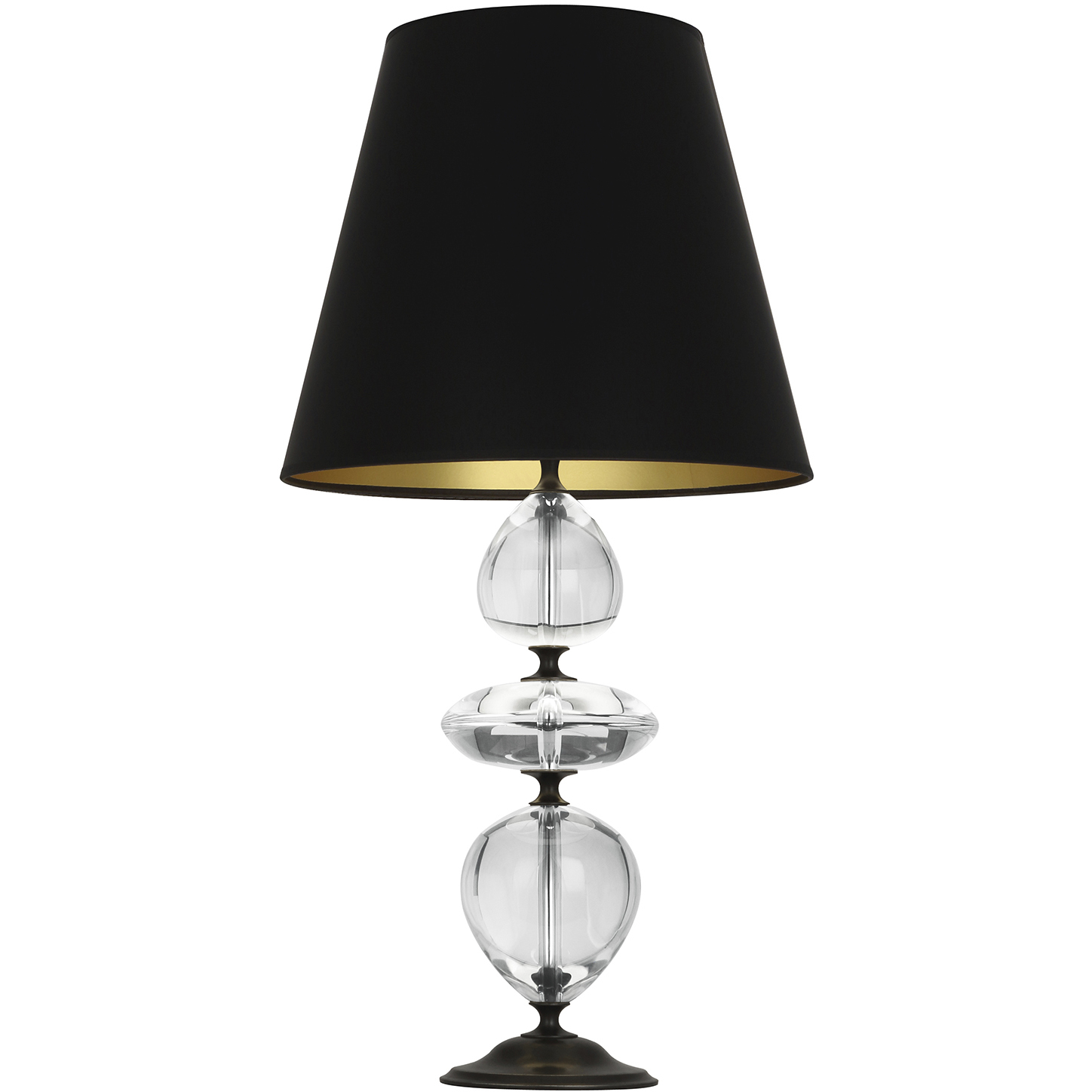 Williamsburg Orlando 30.75 inch 150 watt Deep Patina Bronze / Clear Crystal Table Lamp Portable Light in Black With Matte Silver