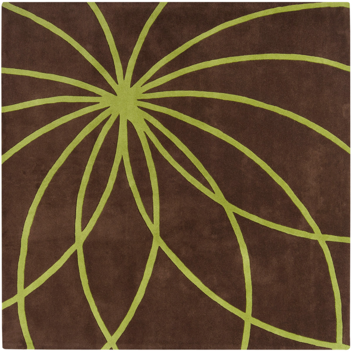 Forum 96 X 96 inch Olive, Dark Brown Rug