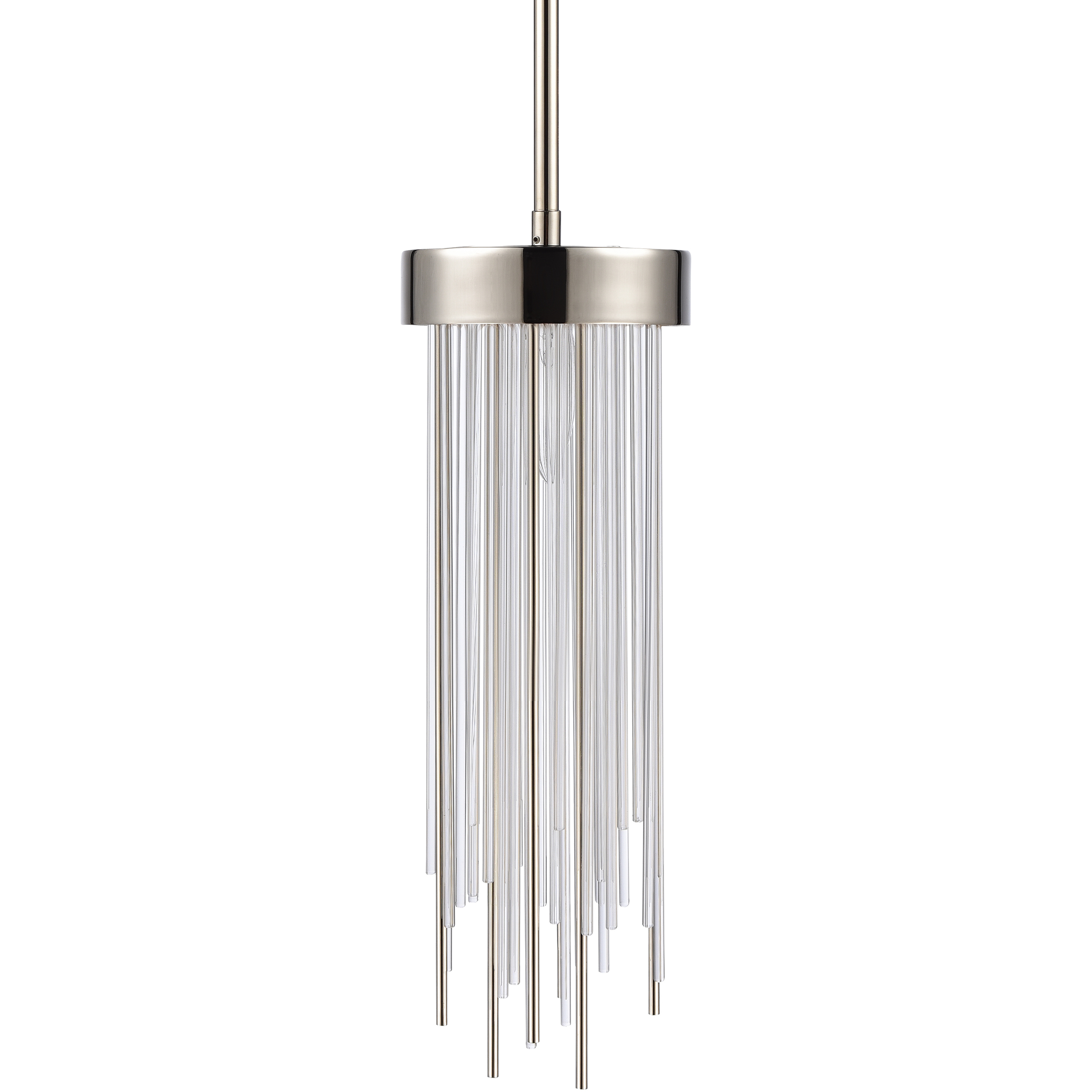 Waterfall 1 Light 5.88 inch Polished Nickel Mini Pendant Ceiling Light