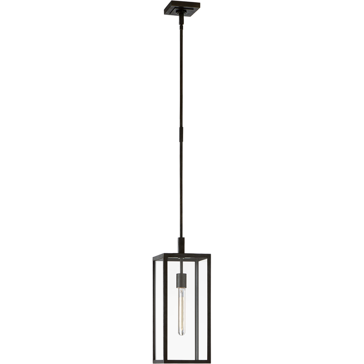 Chapman & Myers Fresno 1 Light 8 inch Aged Iron Outdoor Hanging Lantern, Small