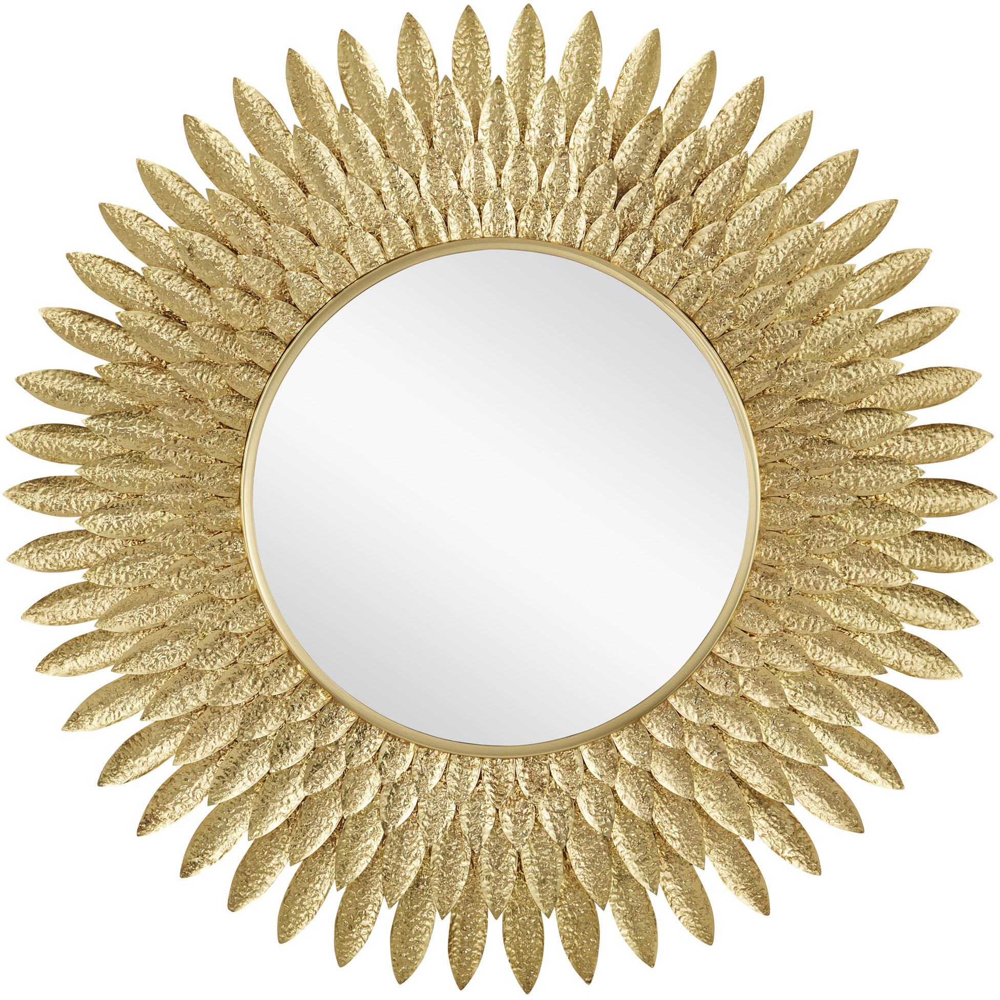 Plume 39 X 39 inch Brass Mirror