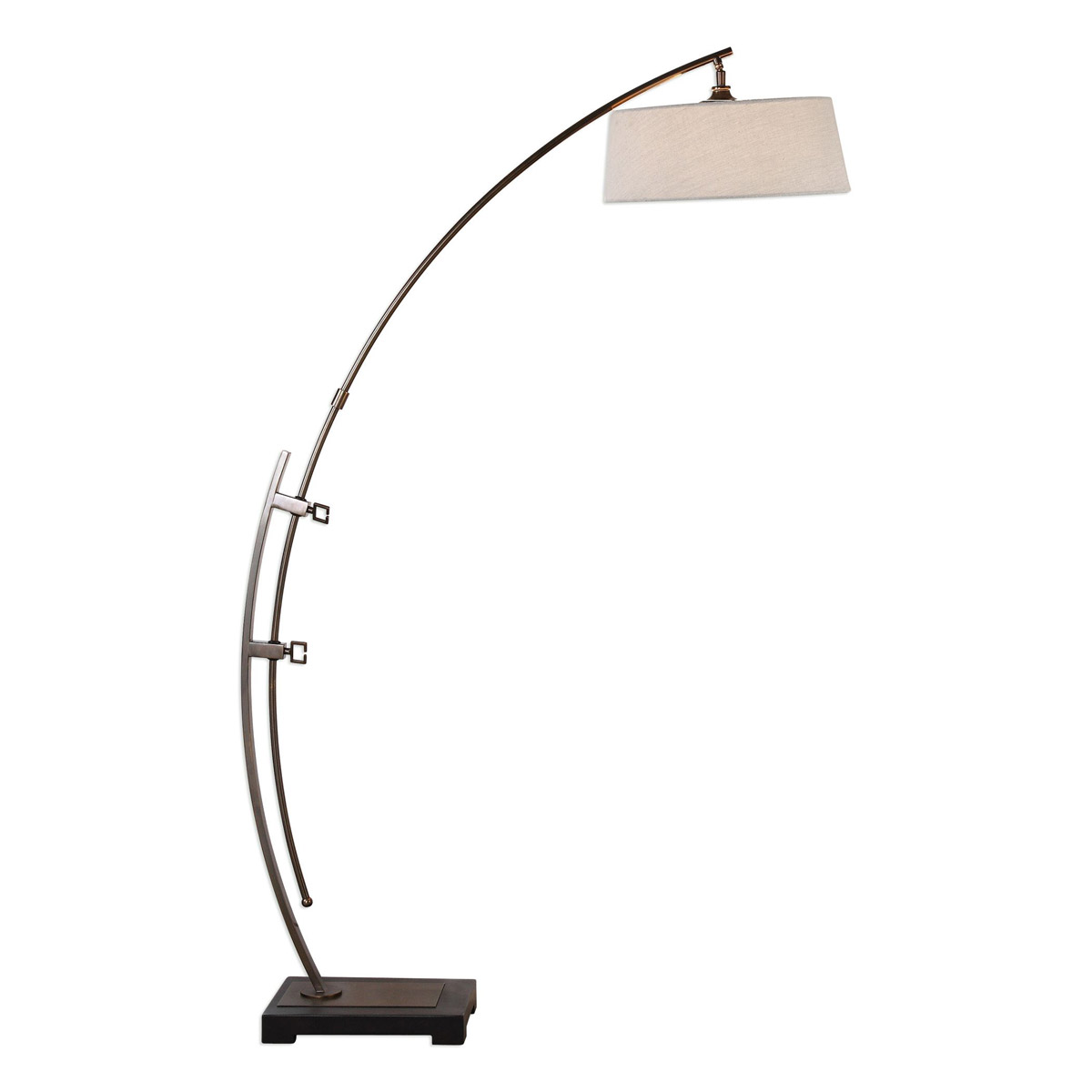 Calogero 74 inch 100 watt Bronze Arc Floor Lamp Portable Light, Matthew Williams