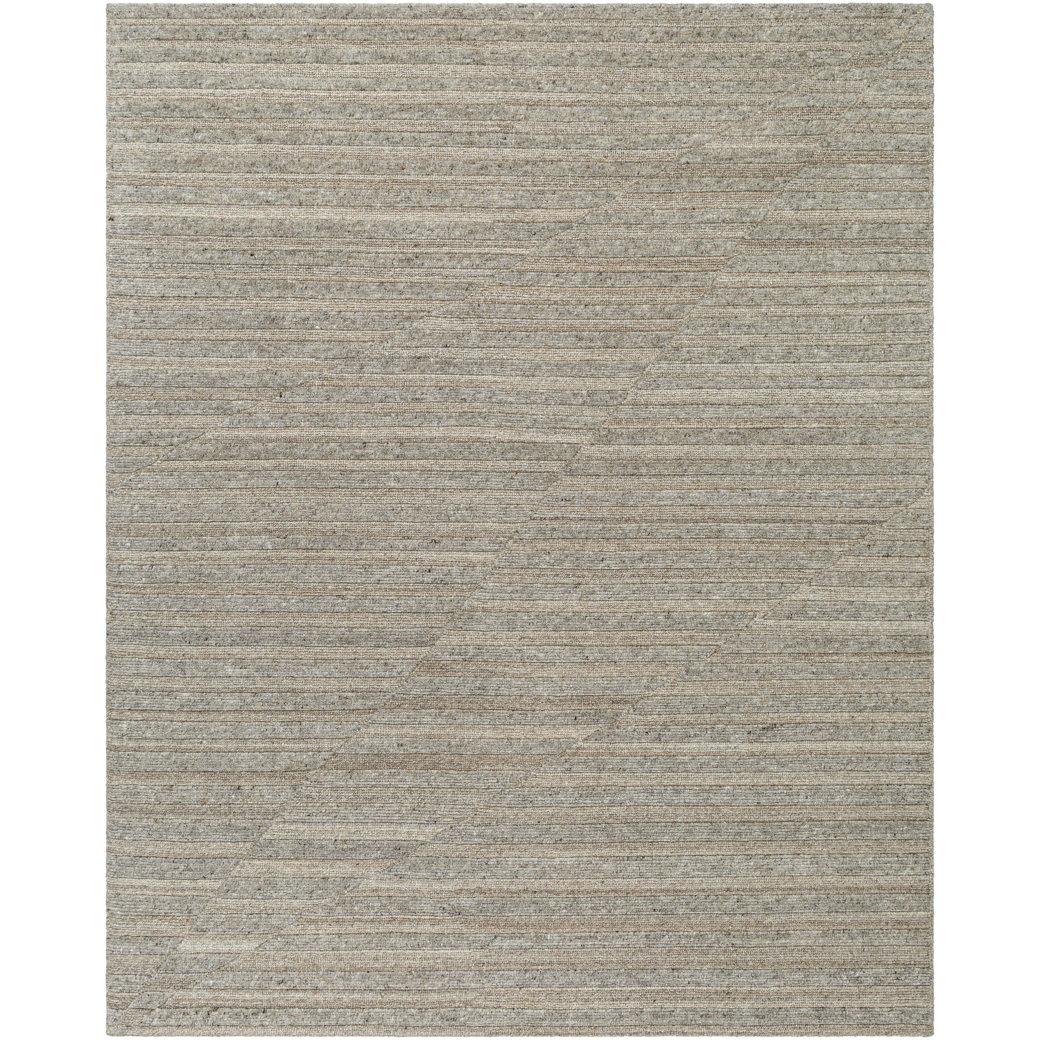 Knoxville 120 X 96 inch Metallic - Silver / Nickel / Ash Handmade Rug in 8 x 10