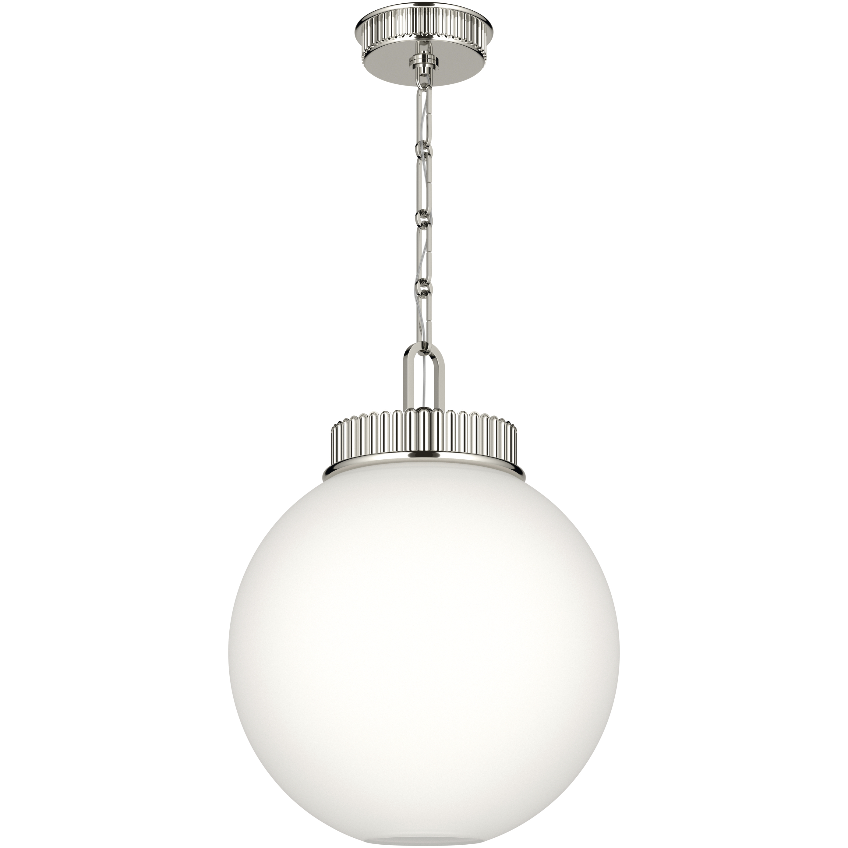 Andorra 1 Light Polished Nickel Pendant Ceiling Light