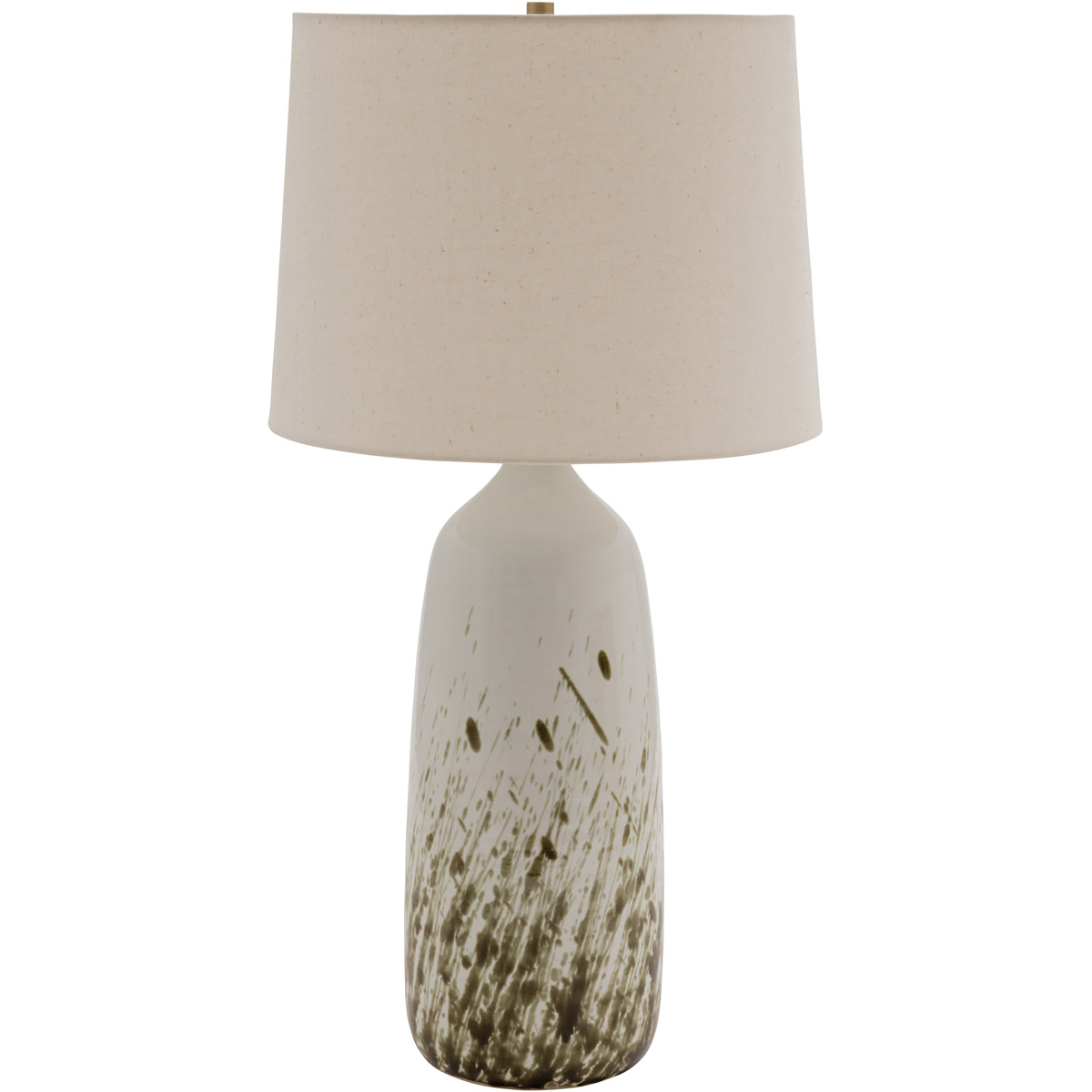 Scatchard 31 inch 150 watt Decorated White Gloss Table Lamp Portable Light