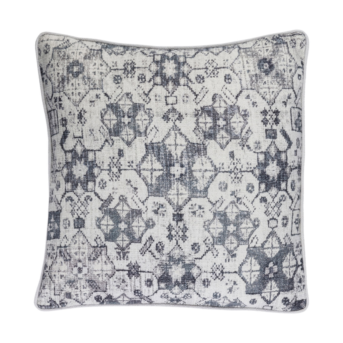 Roxana 22 X 22 inch Light Gray and Navy Throw Pillow