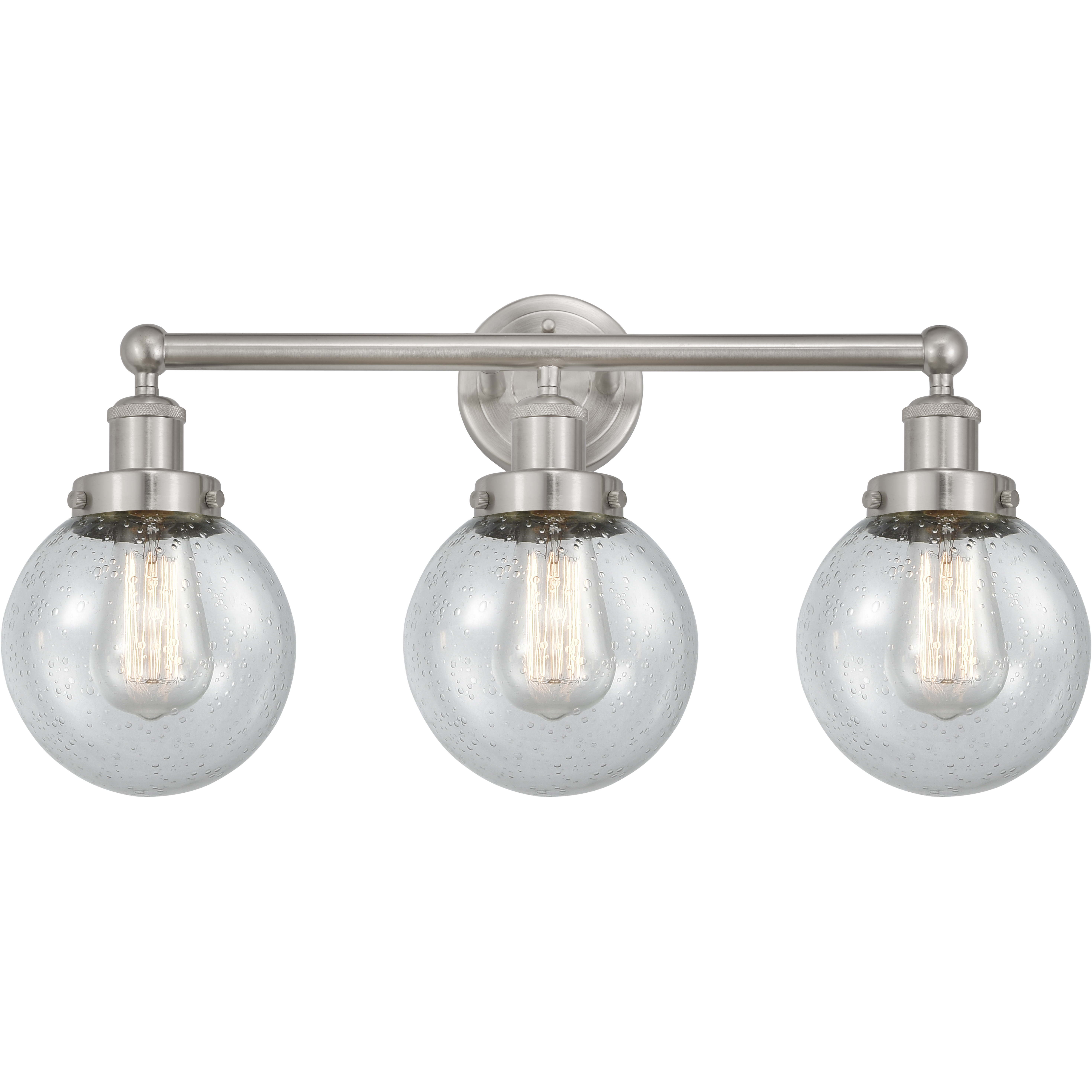 Beacon 3 Light 24.5 inch Brushed Satin Nickel Bath Vanity Light Wall Light