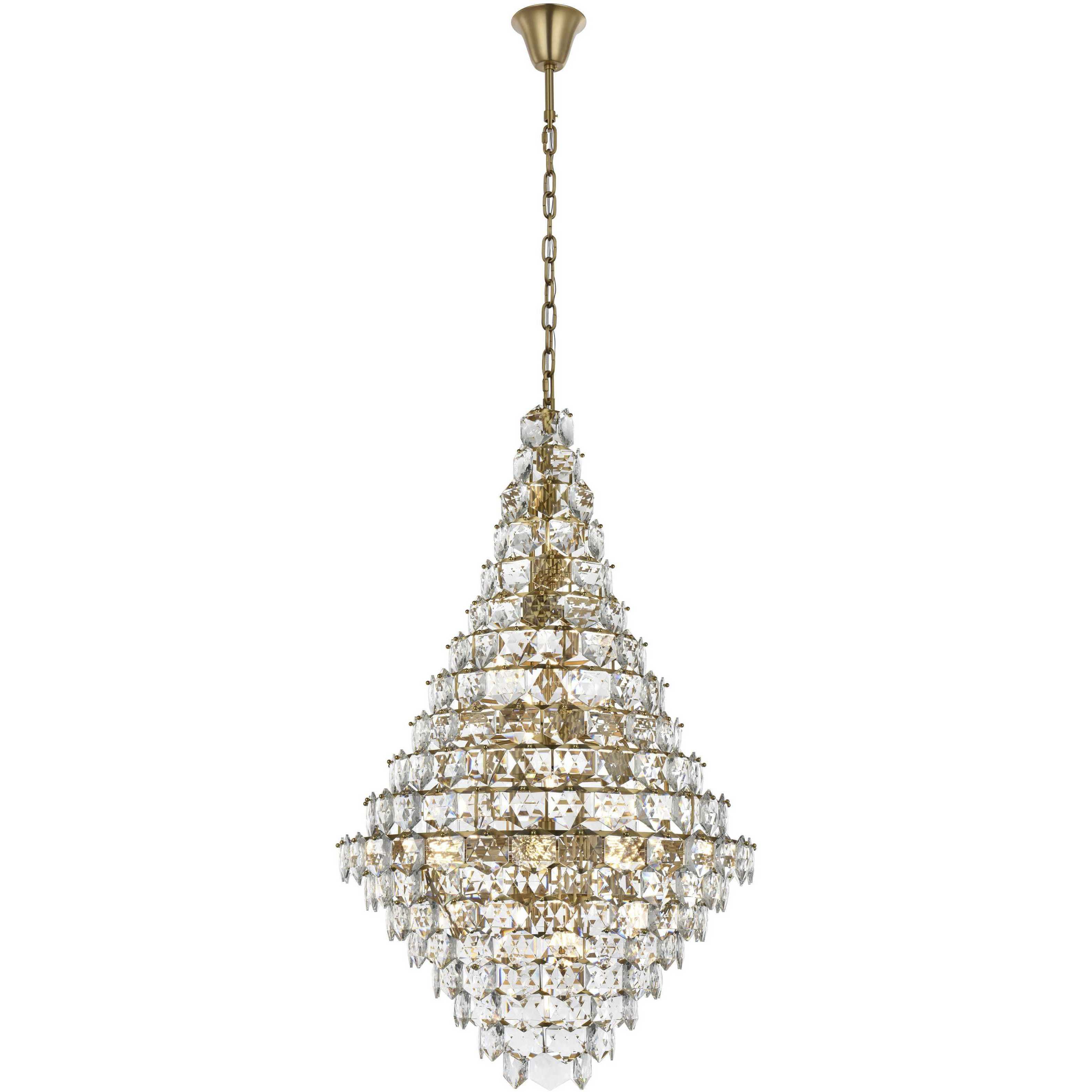 Adaline 38 Light 36 inch Satin Gold Chandelier Ceiling Light