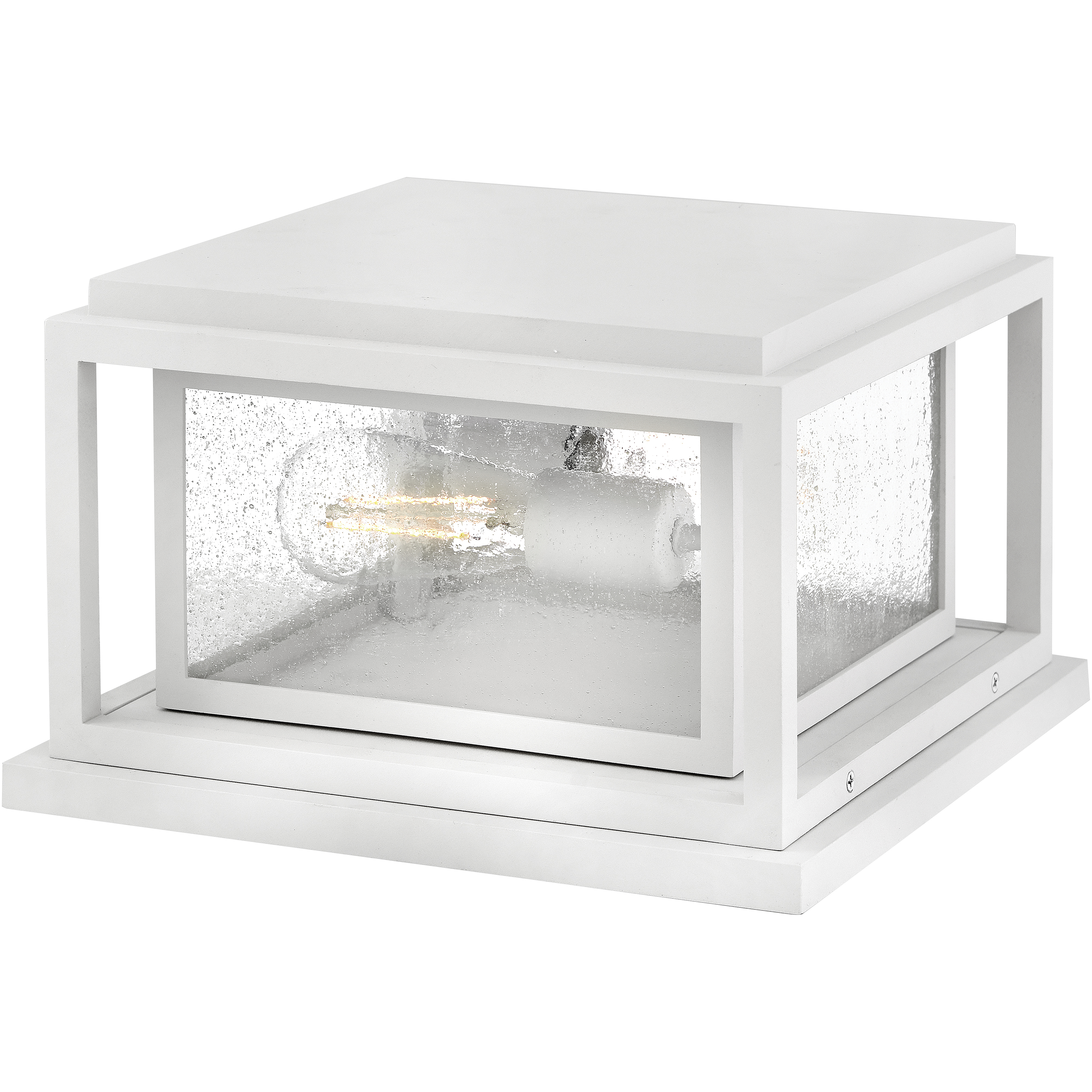 Coastal Elements Republic 2 Light 12 inch Textured White Outdoor Pier Mount, Estate Series