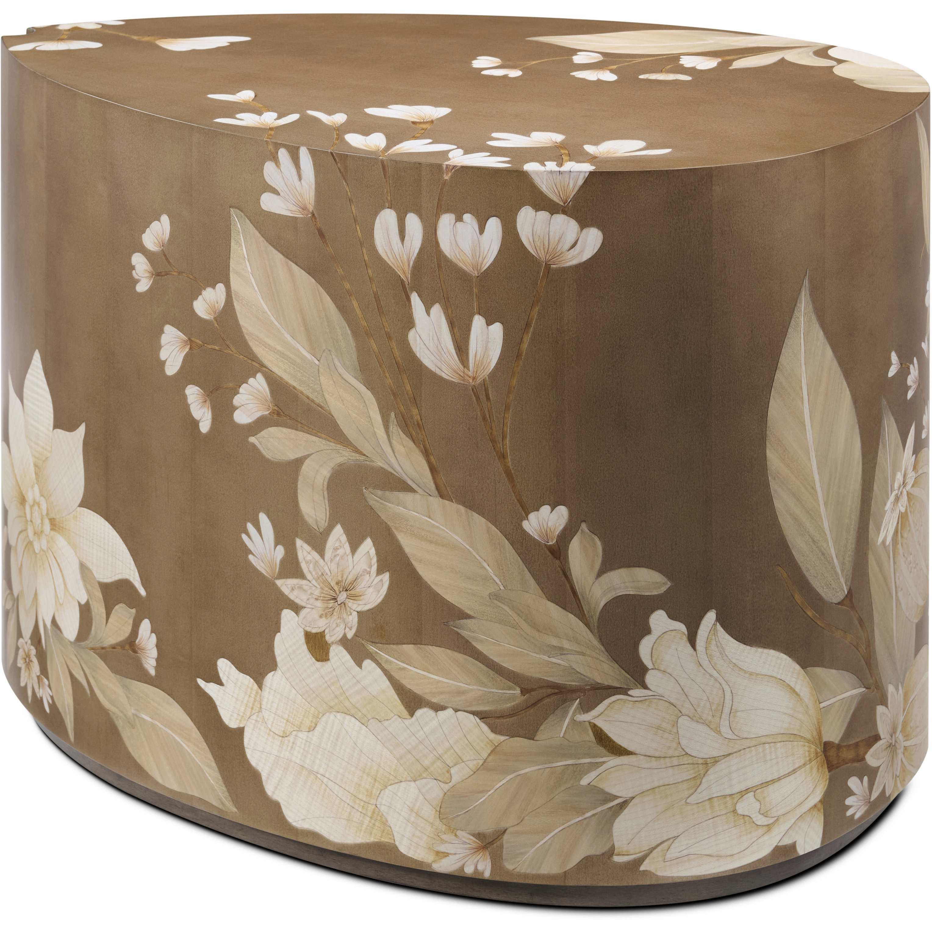 Bouquet 25 X 18 inch Toasted Cashew Side Table, Wooden