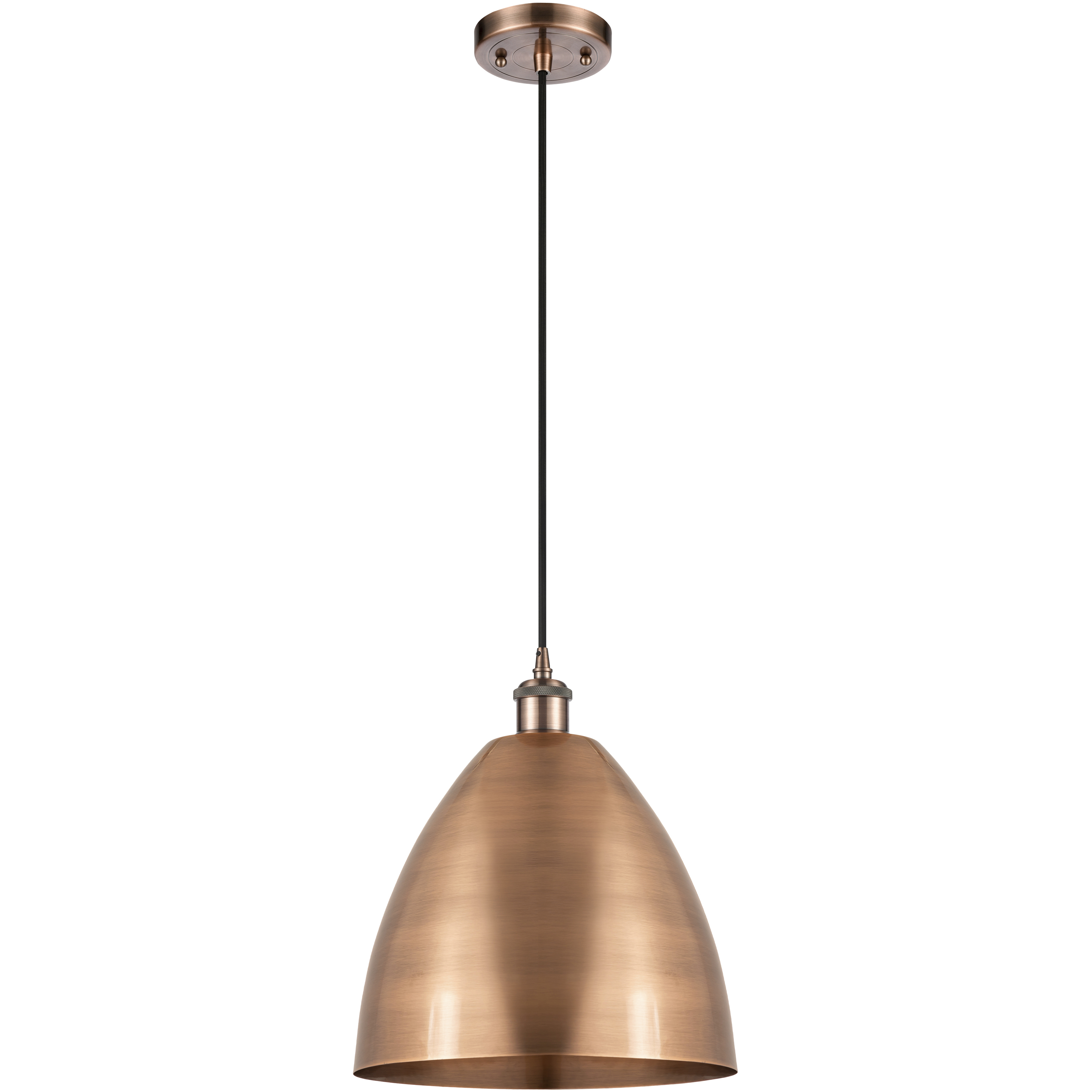 Ballston Dome 1 Light 12 inch Antique Copper Mini Pendant Ceiling Light