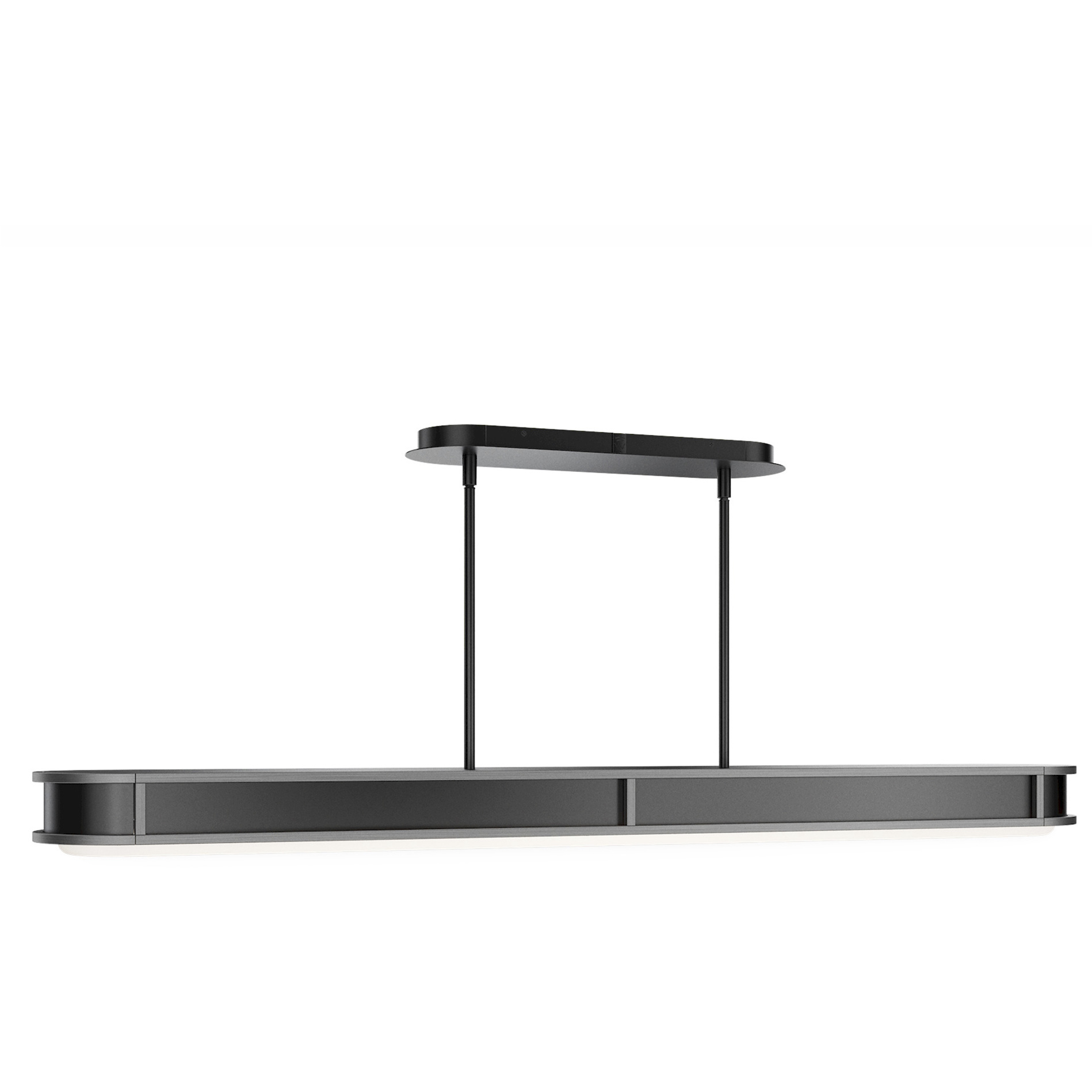Longboard LED 48.13 inch Black Brushed Nickel Linear Pendant Ceiling Light, dweLED