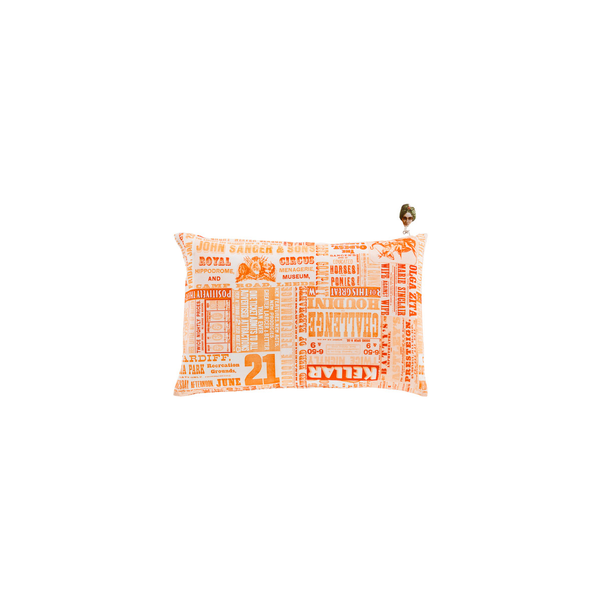 Mind Games 19 X 13 inch Bright Orange and Peach Lumbar Pillow