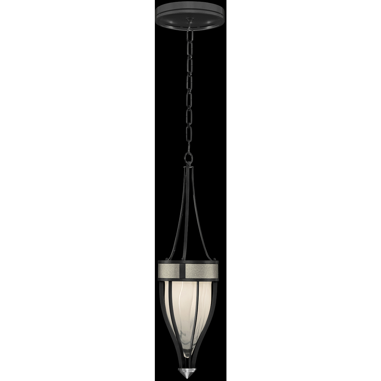 Mirage 1 Light 7.5 inch Black Pendant Ceiling Light