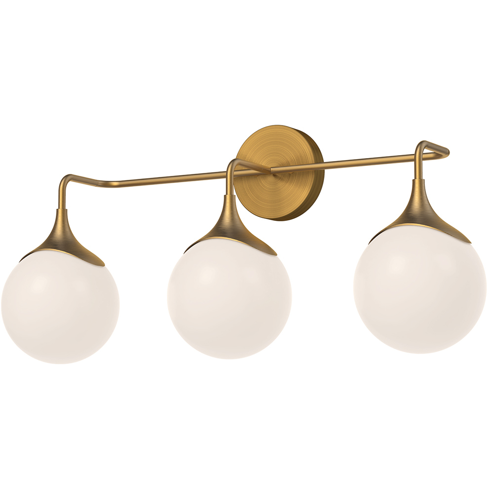 Alora Mood Nouveau 3 Light 25.63 inch Aged Gold Vanity Light Wall Light