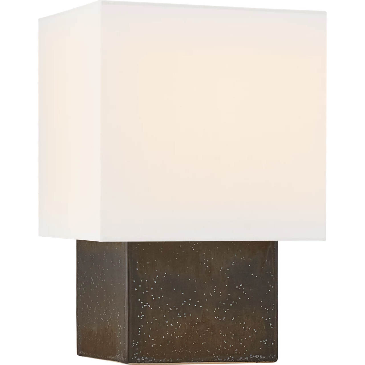 Kelly Wearstler Pari 18 inch 75 watt Stained Black Metallic Table Lamp Portable Light in Stained Black Metallic Porcelain, Small