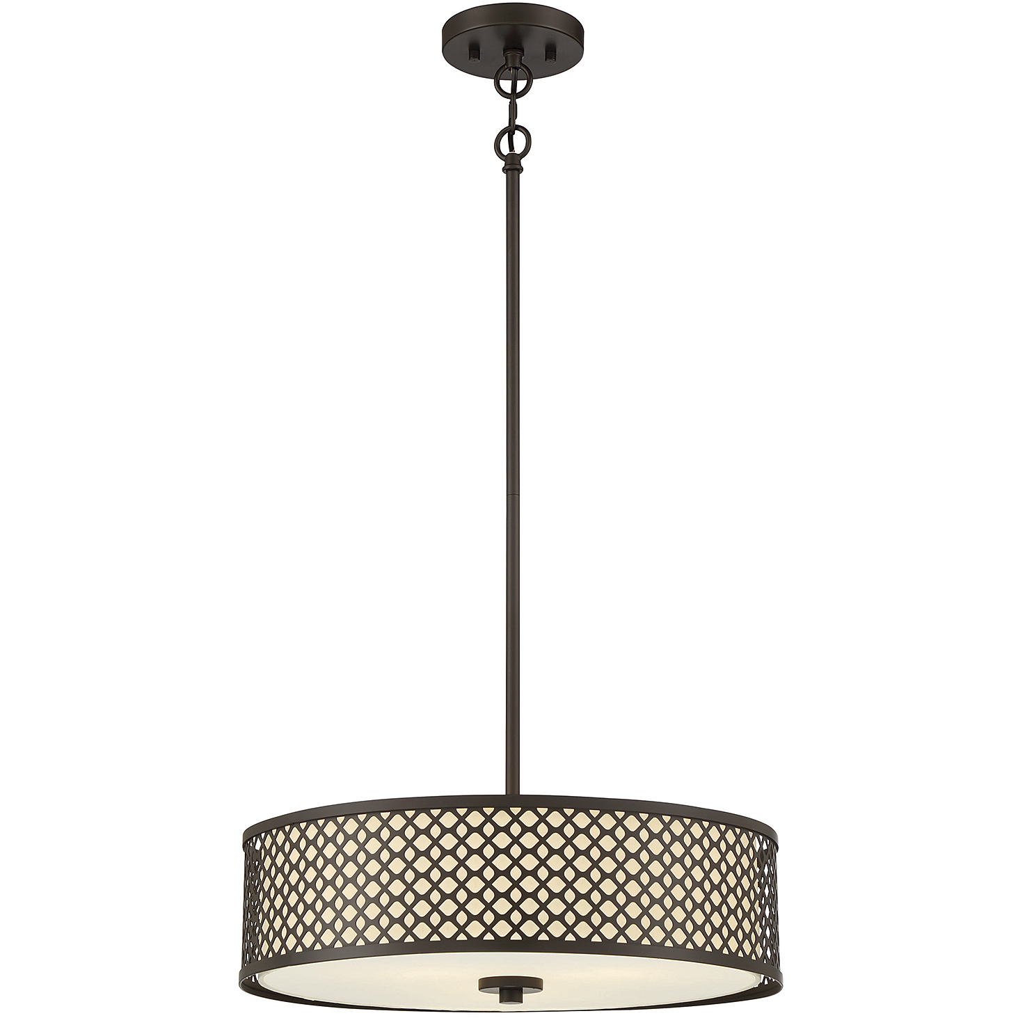 Modern 3 Light 18 inch Oil Rubbed Bronze Pendant Ceiling Light