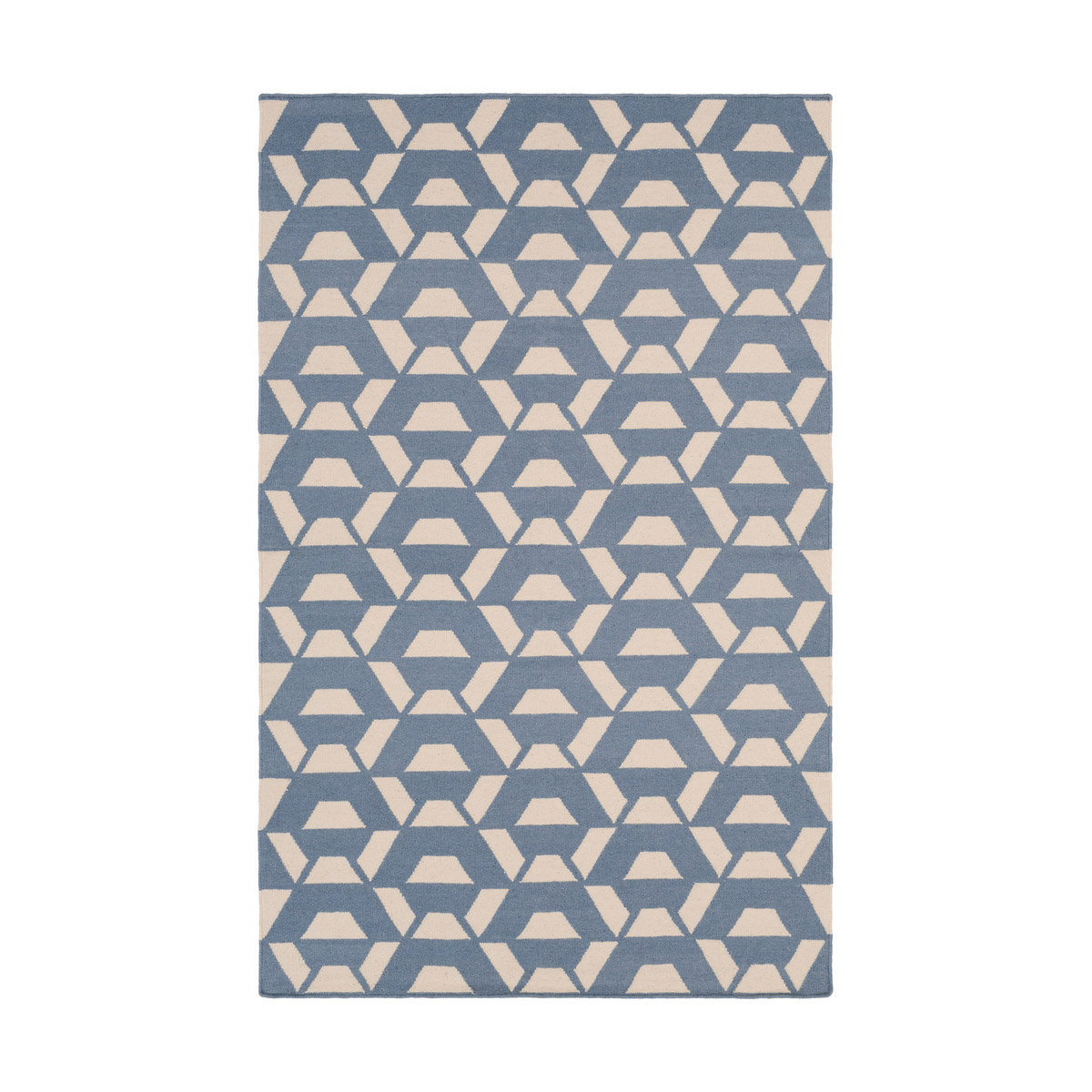 Rivington 120 X 96 inch Blue and Neutral Area Rug, Wool